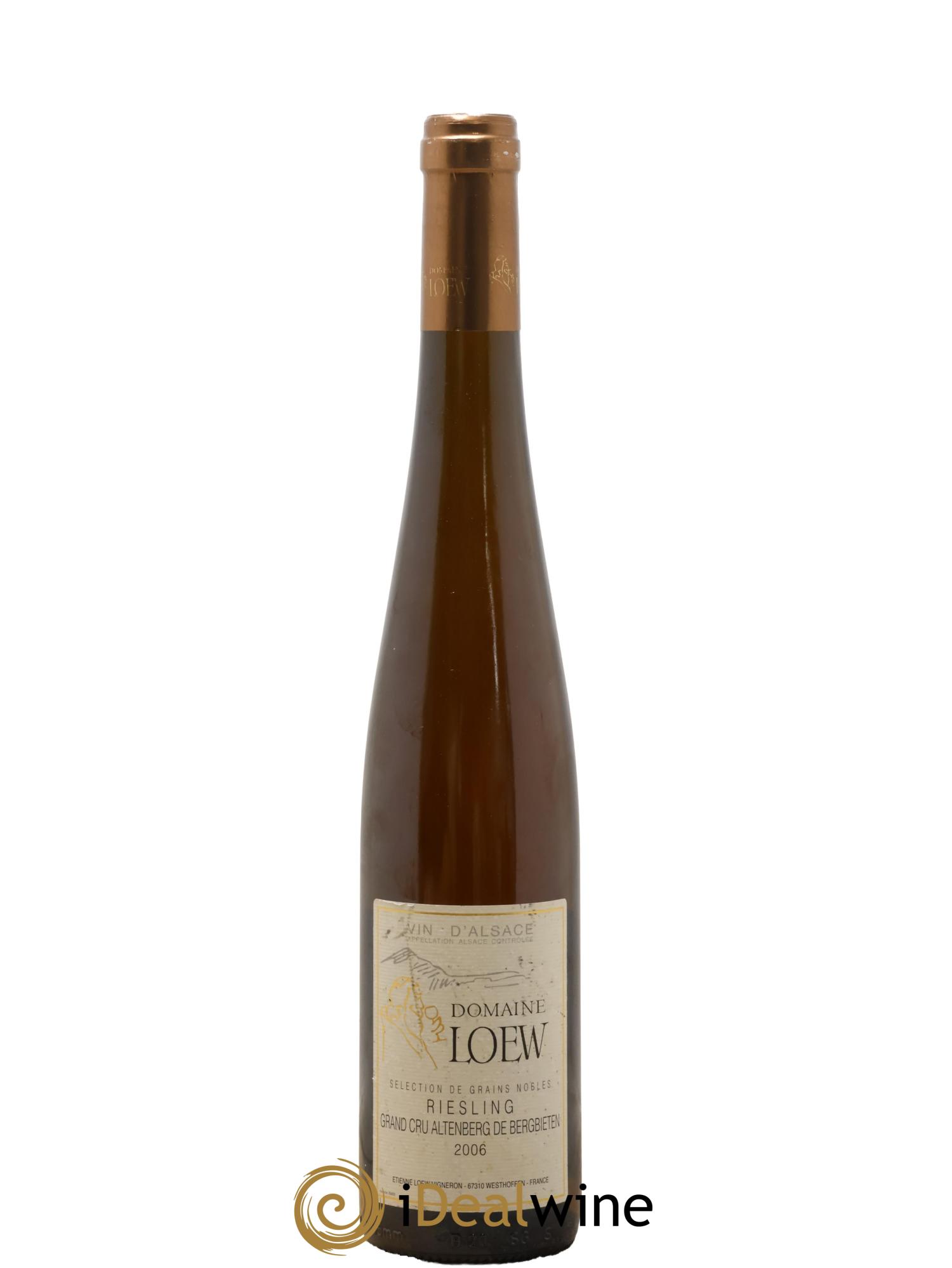 Alsace Grand Cru Riesling Sélection de Grains Nobles Altenberg de Bergbieten Domaine Loew 2006 - Lot of 1 500ml format - 0