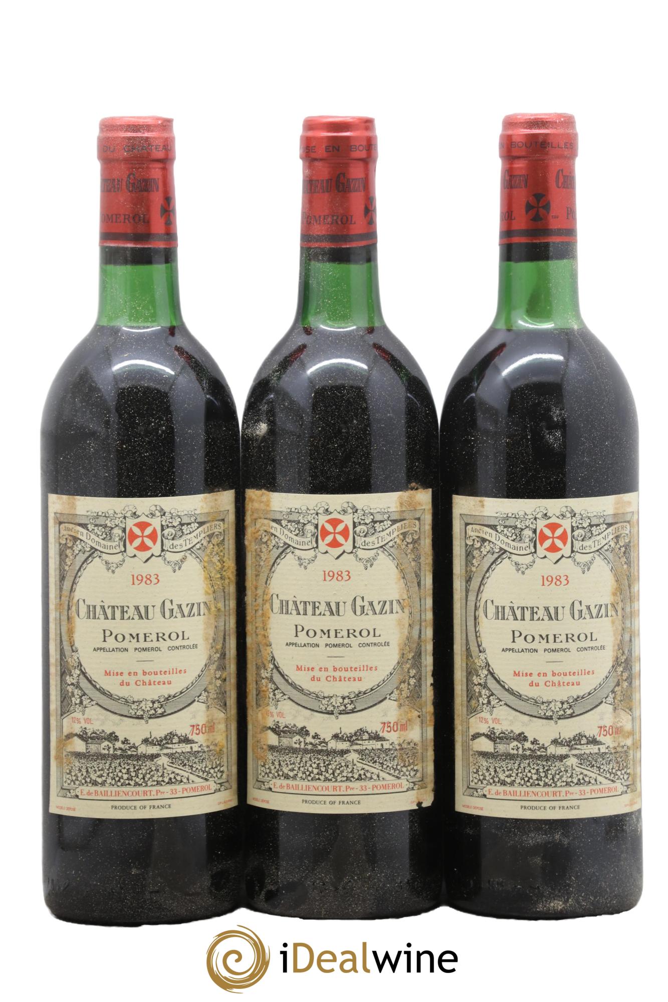 Château Gazin 1983 - Lotto di 3 bottiglie - 0
