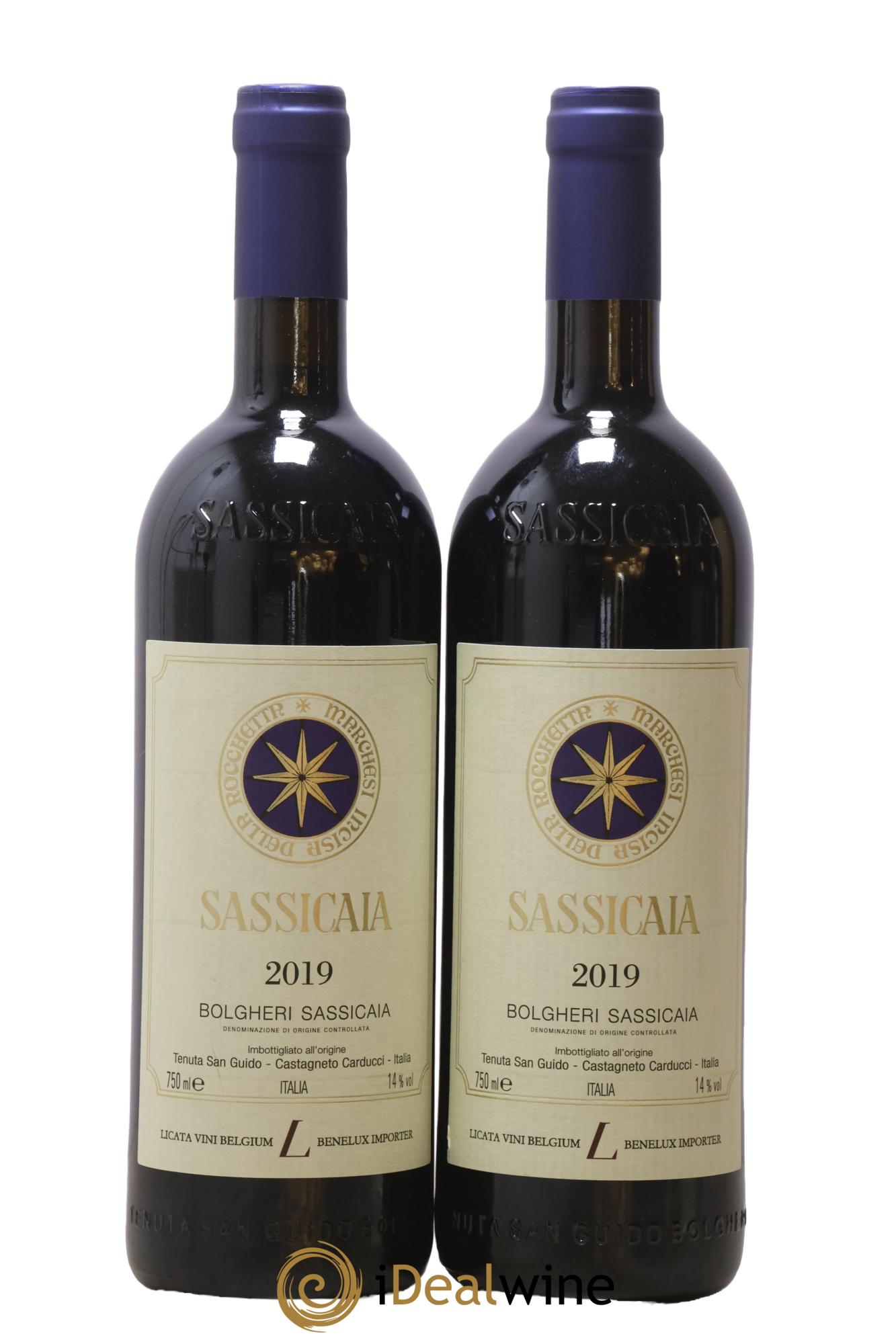 Bolgheri DOC Sassicaia Tenuta San Guido 2019 - Lot de 2 bouteilles - 0