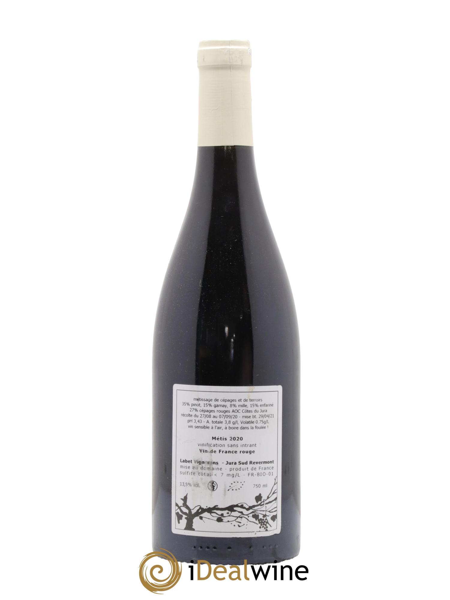 Vin de France Métis Romain - Julien - Charline Labet 2020 - Lot de 1 bouteille - 1
