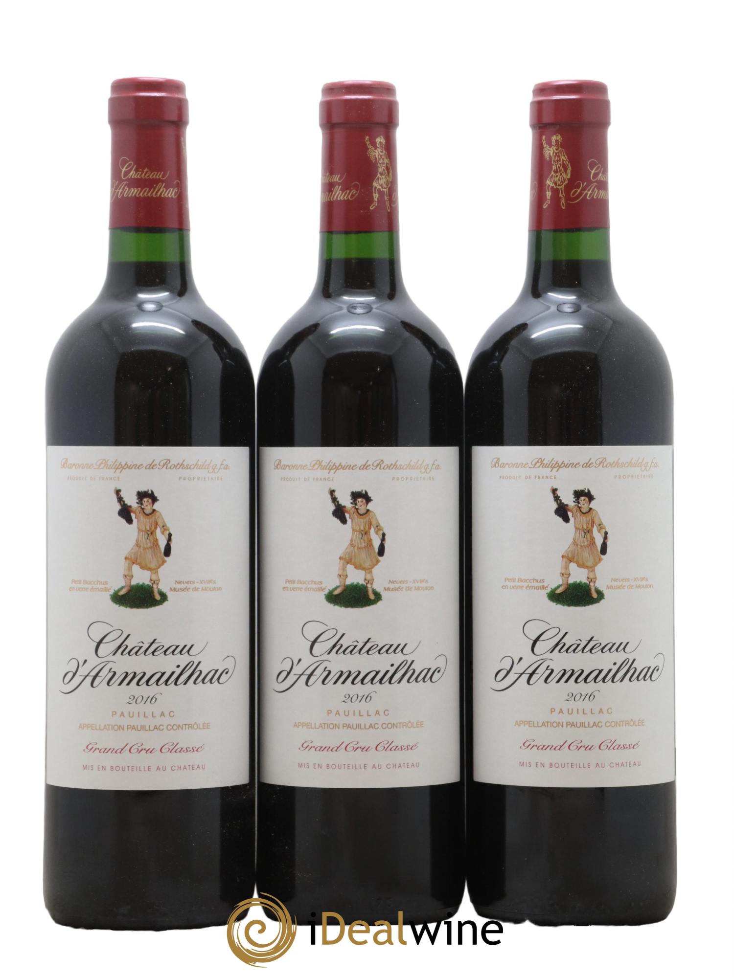 Château d' Armailhac - Mouton Baron(ne) Philippe 5ème Grand Cru Classé  2016 - Posten von 12 Flaschen - 4