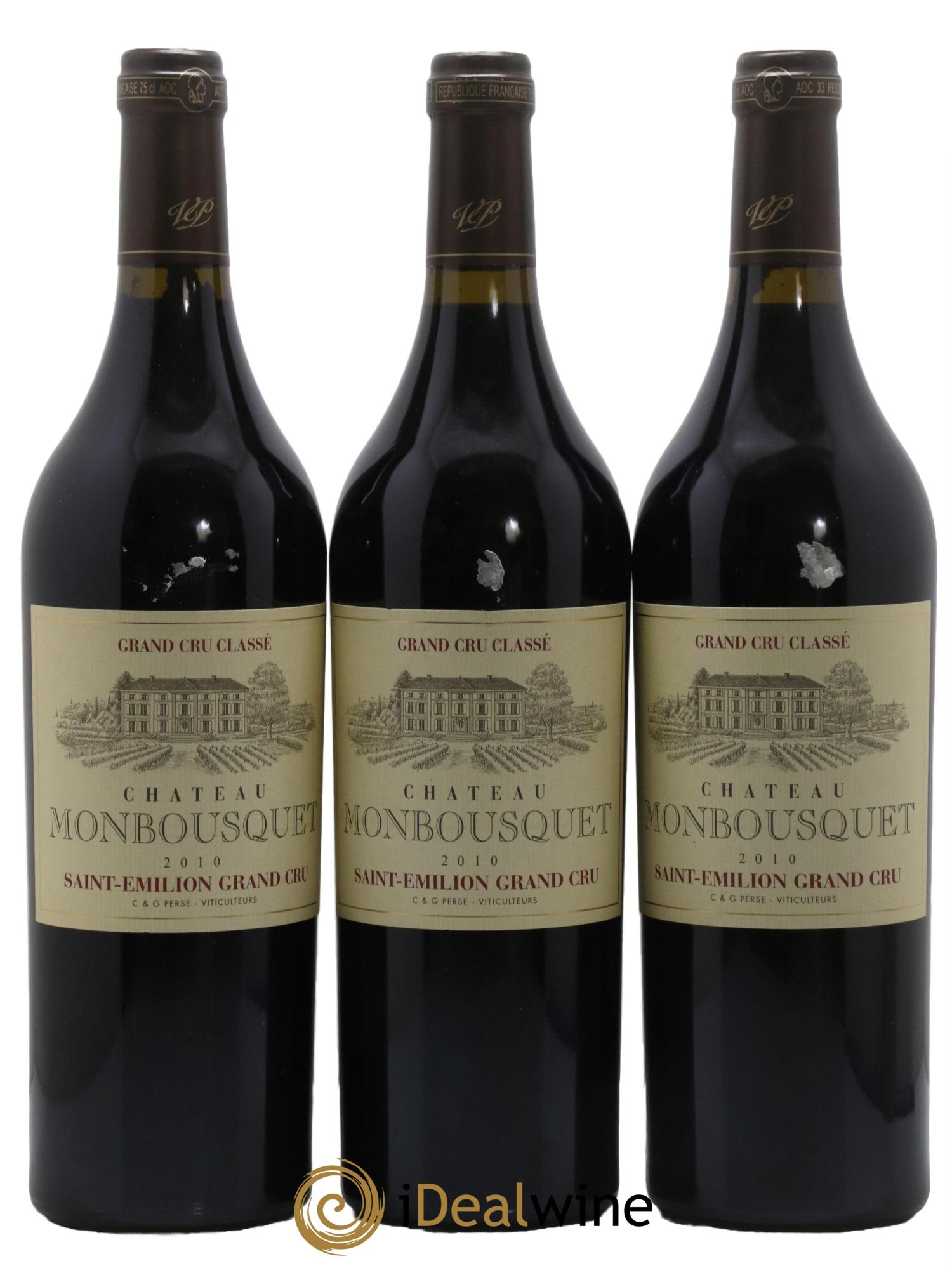 Château Monbousquet Grand Cru Classé 2010 - Lot de 3 bouteilles - 0