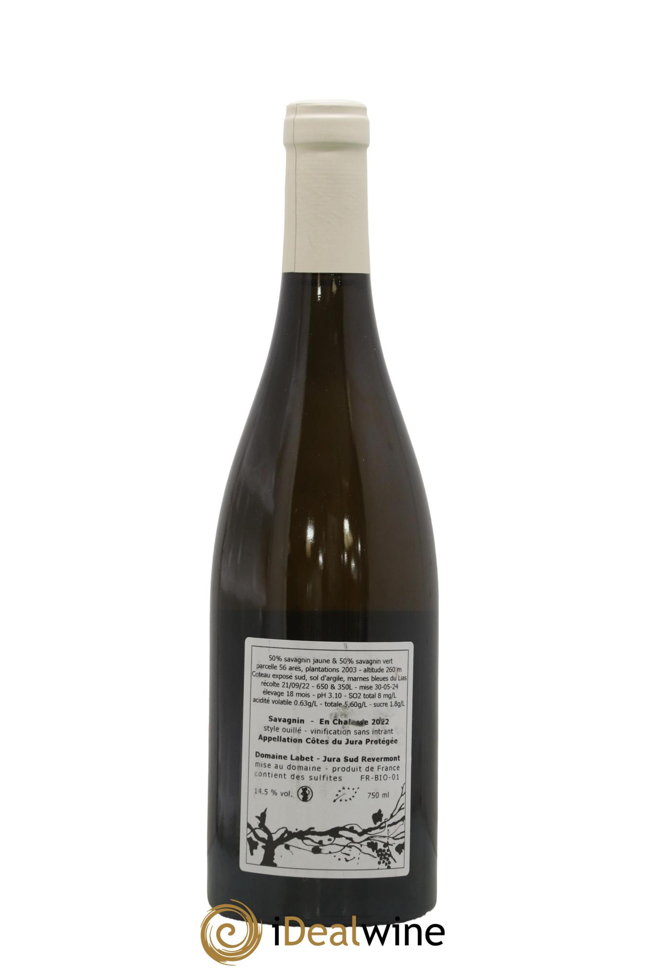 Côtes du Jura Fleur de Savagnin En Chalasse Romain - Julien - Charline Labet 2022 - Lot de 1 bouteille - 1