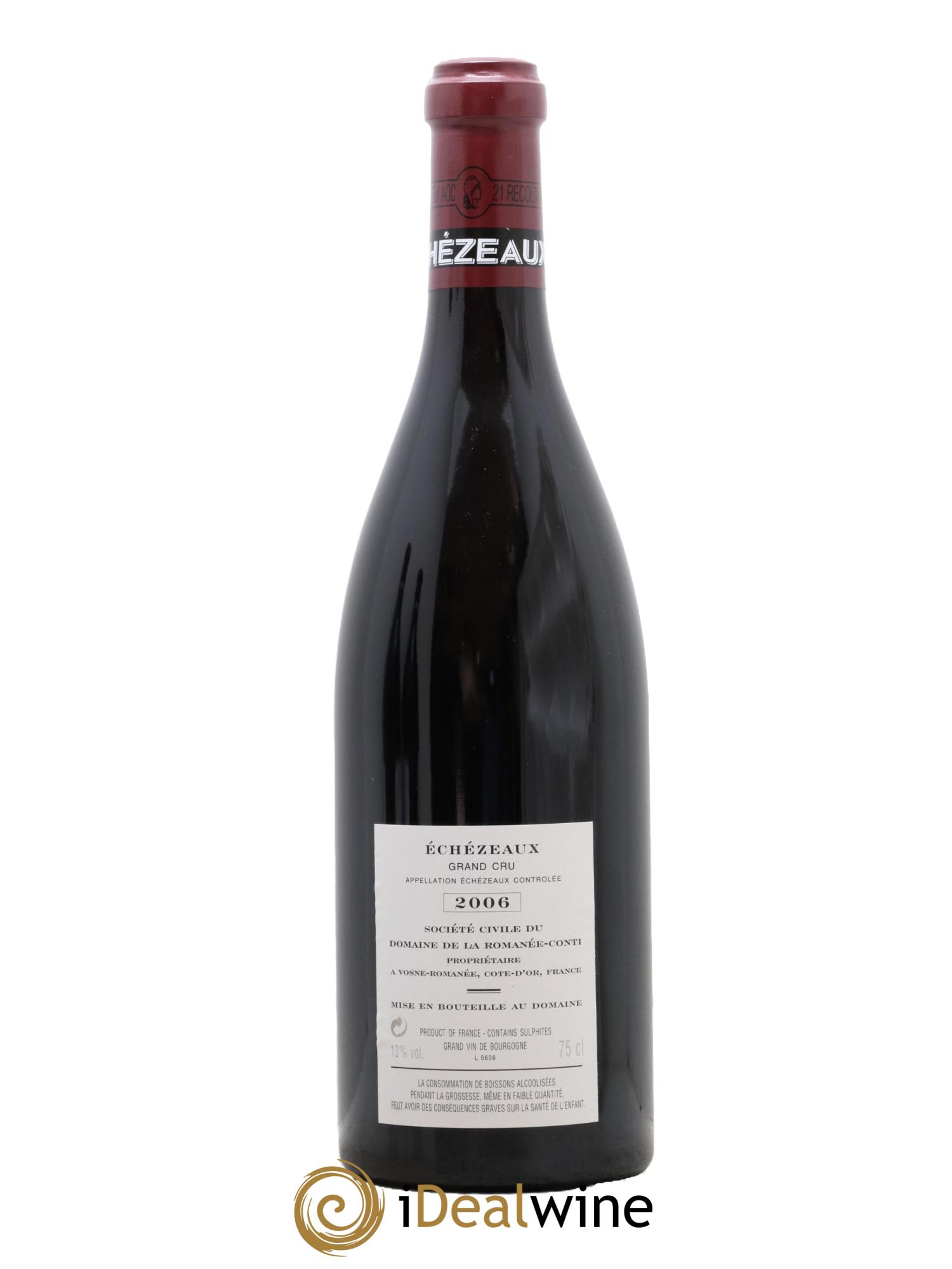 Echezeaux Grand Cru Domaine de la Romanée-Conti  2006 - Lot of 1 bottle - 1