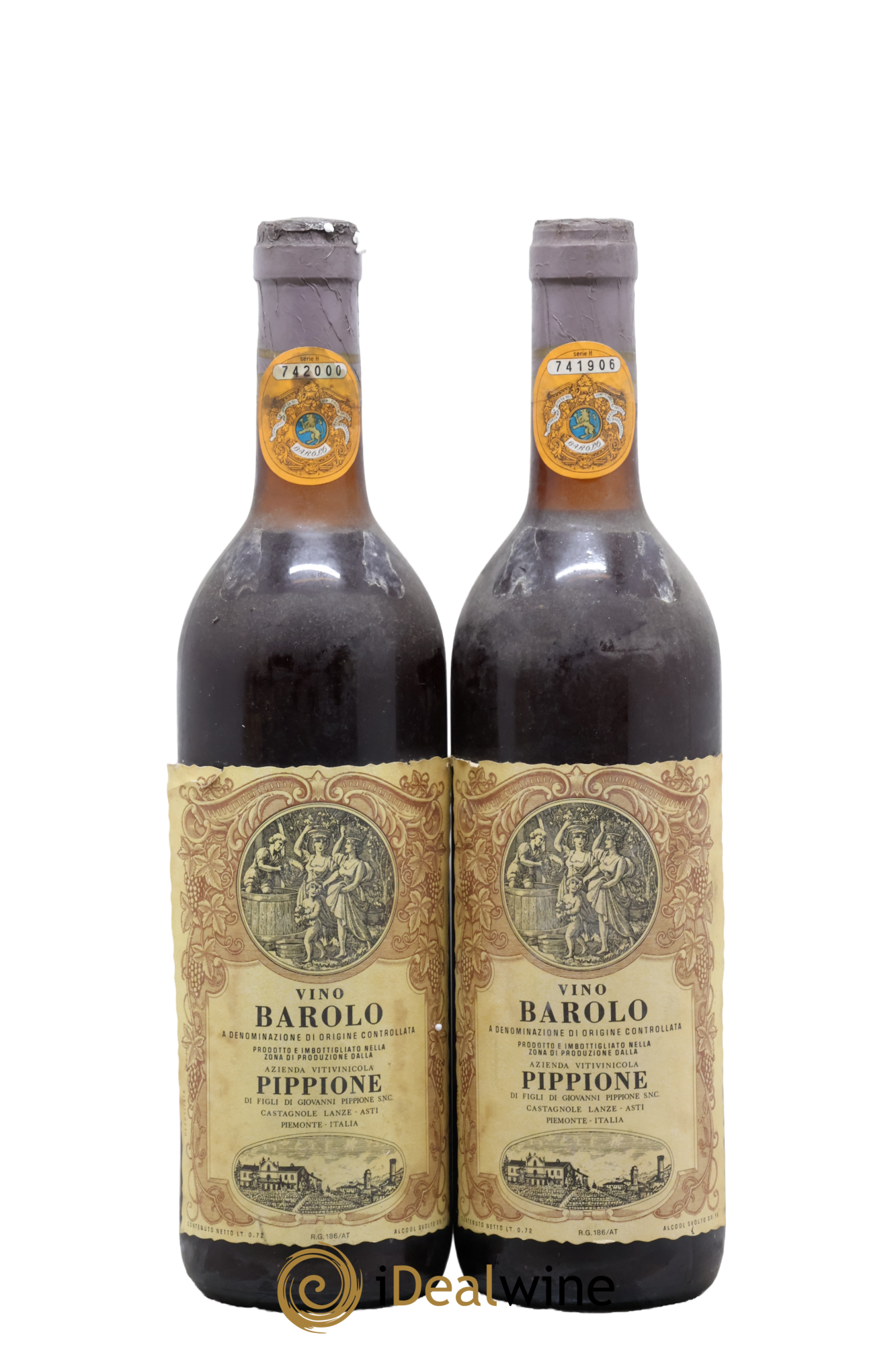 Barolo Pippione 1971 - Lot de 2 bouteilles - 0