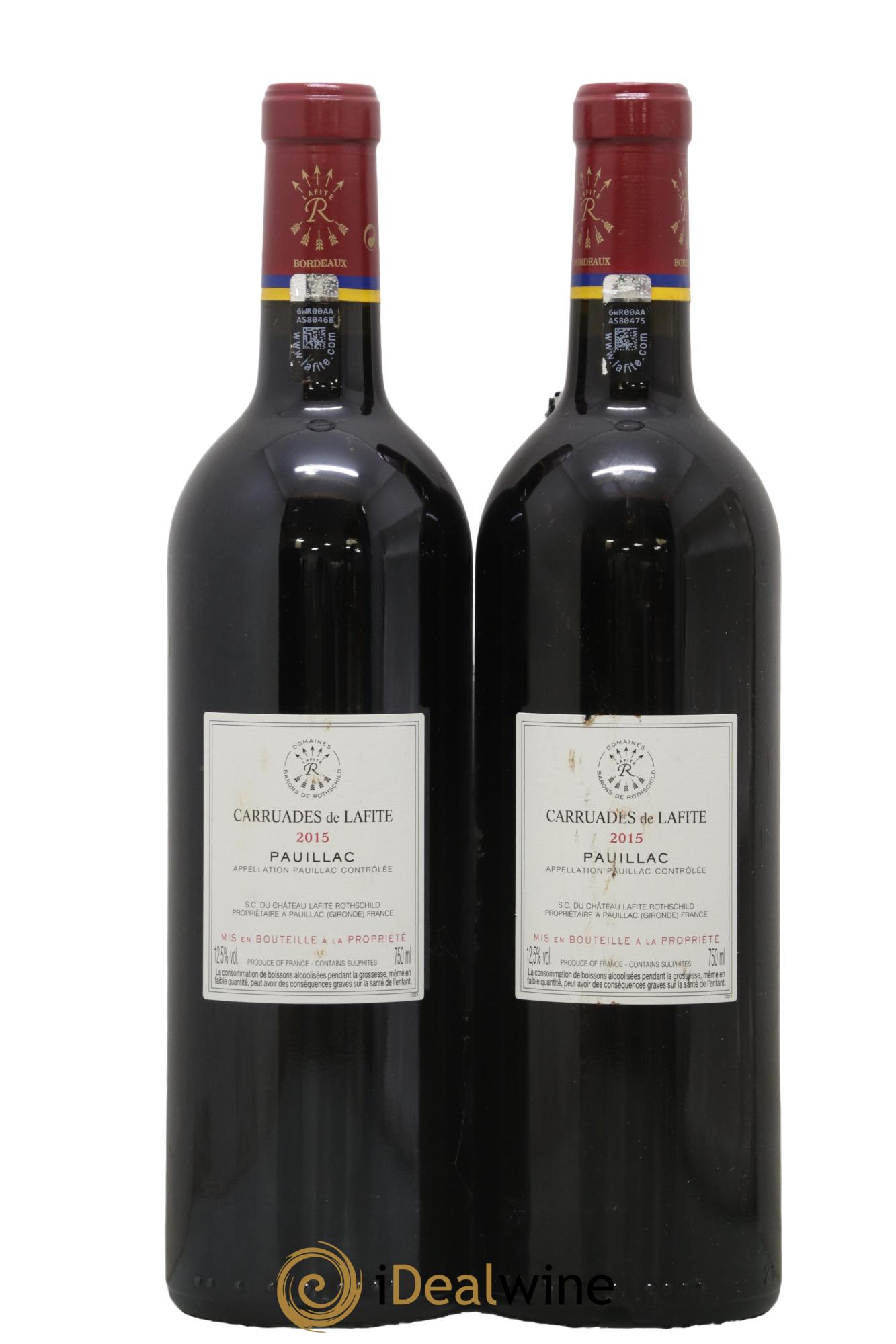 Carruades de Lafite Rothschild Second Vin 2015 - Lot of 2 bottles - 1