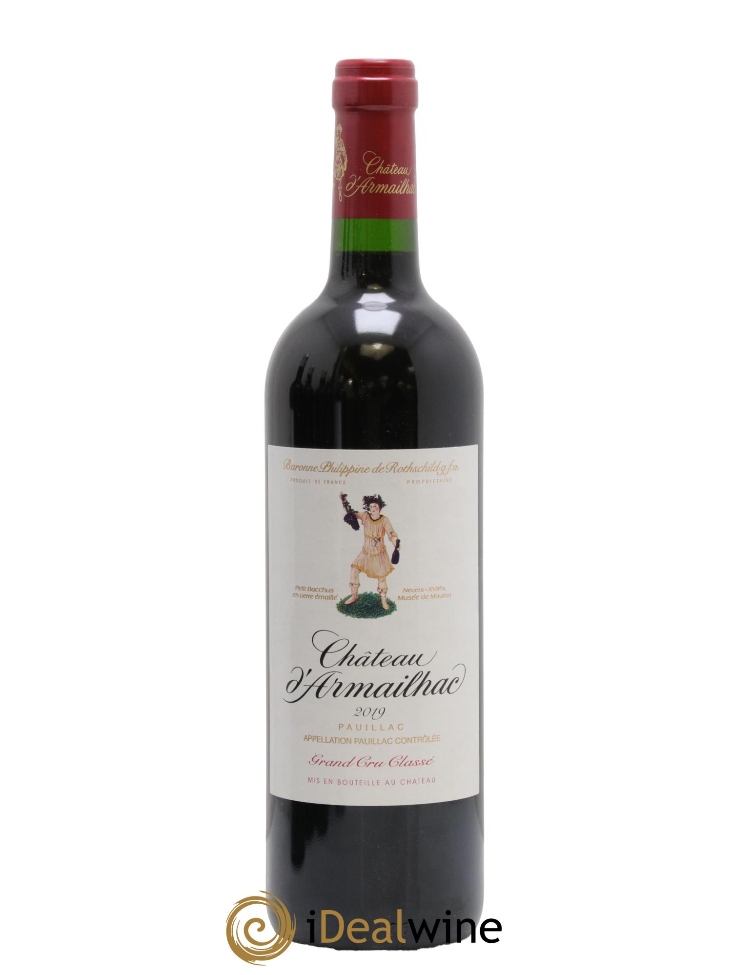 Château d' Armailhac - Mouton Baron(ne) Philippe 5ème Grand Cru Classé 2019 - Lot de 1 bouteille - 0