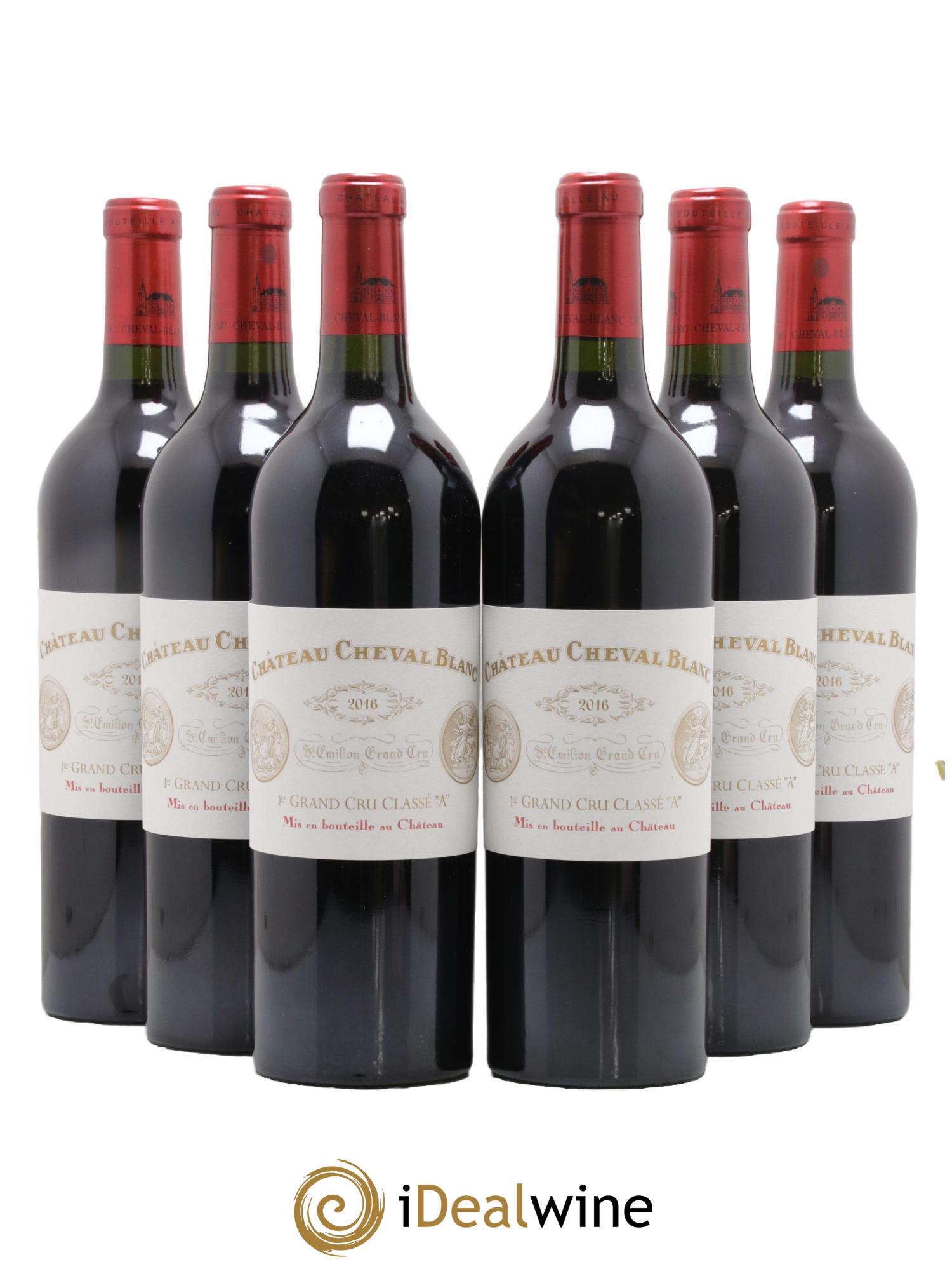 Château Cheval Blanc 1er Grand Cru Classé A 2016 - Lot de 6 bouteilles - 0