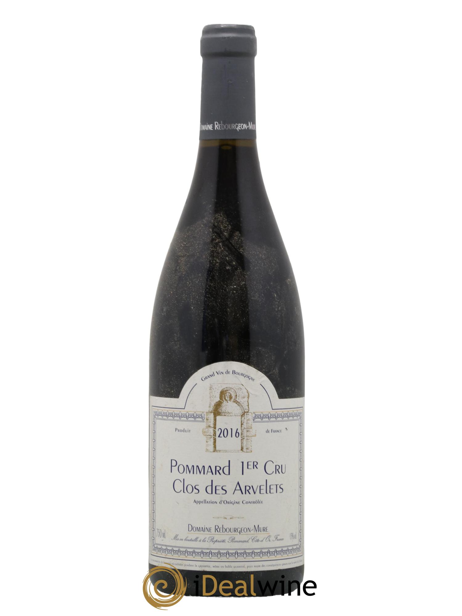 Pommard 1er Cru Clos Des Arvelets Domaine Rebourgeon Mure 2016 - Lot de 1 bouteille - 0