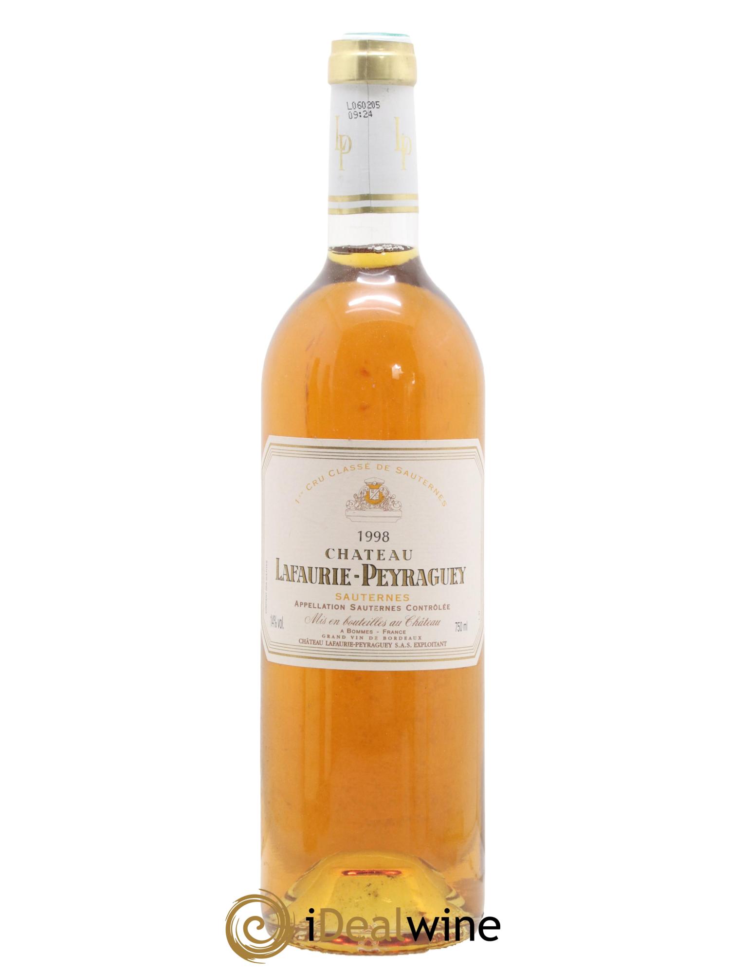 Château Lafaurie-Peyraguey 1er Grand Cru Classé 1998 - Lot de 1 bouteille - 0