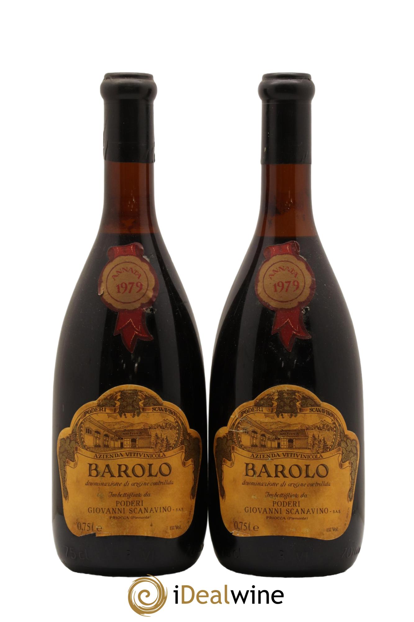 Barolo Scanavino 1979 - Lot de 2 bouteilles - 0