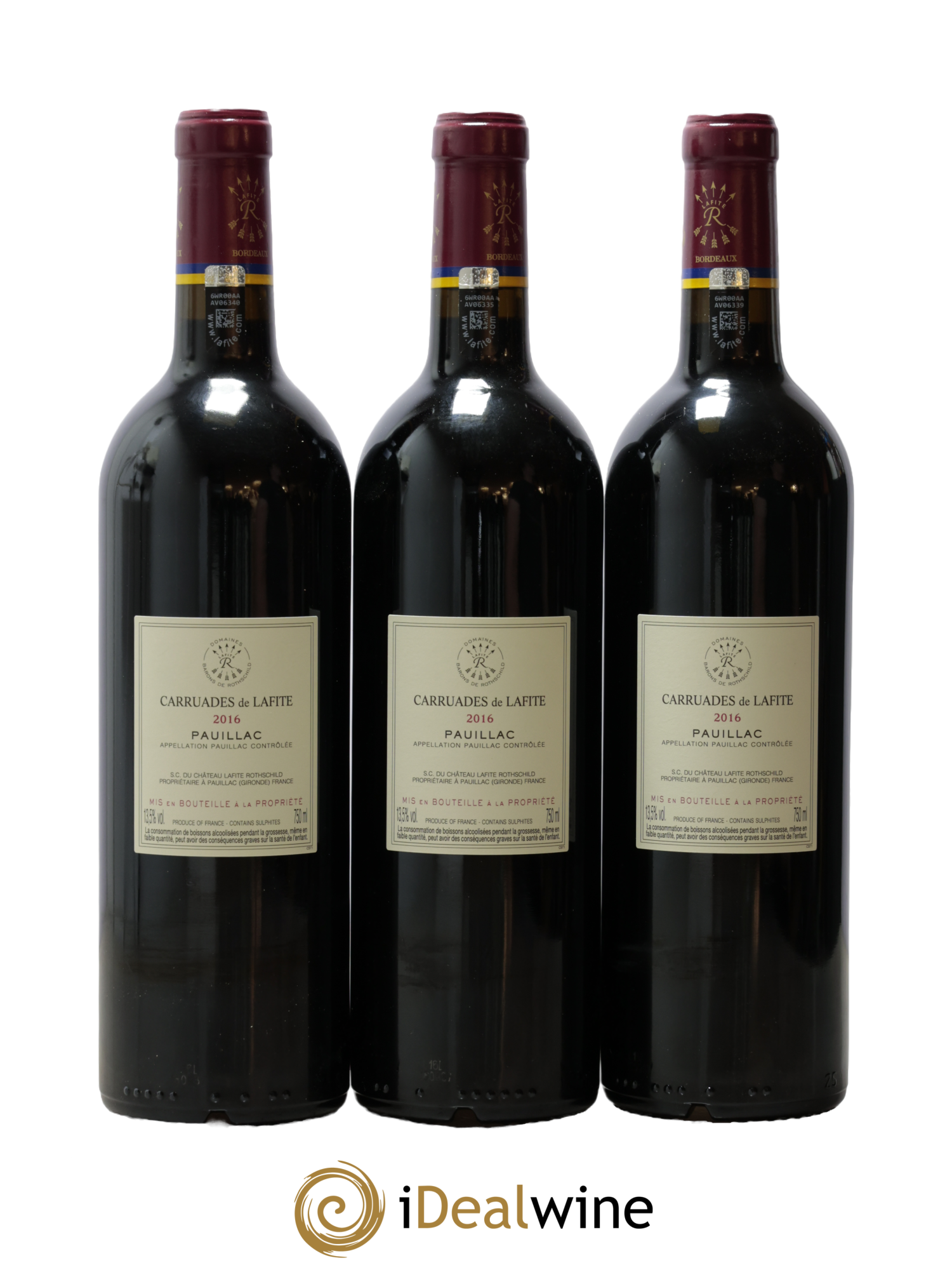 Carruades de Lafite Rothschild Second Vin 2016 - Lot de 3 bouteilles - 1