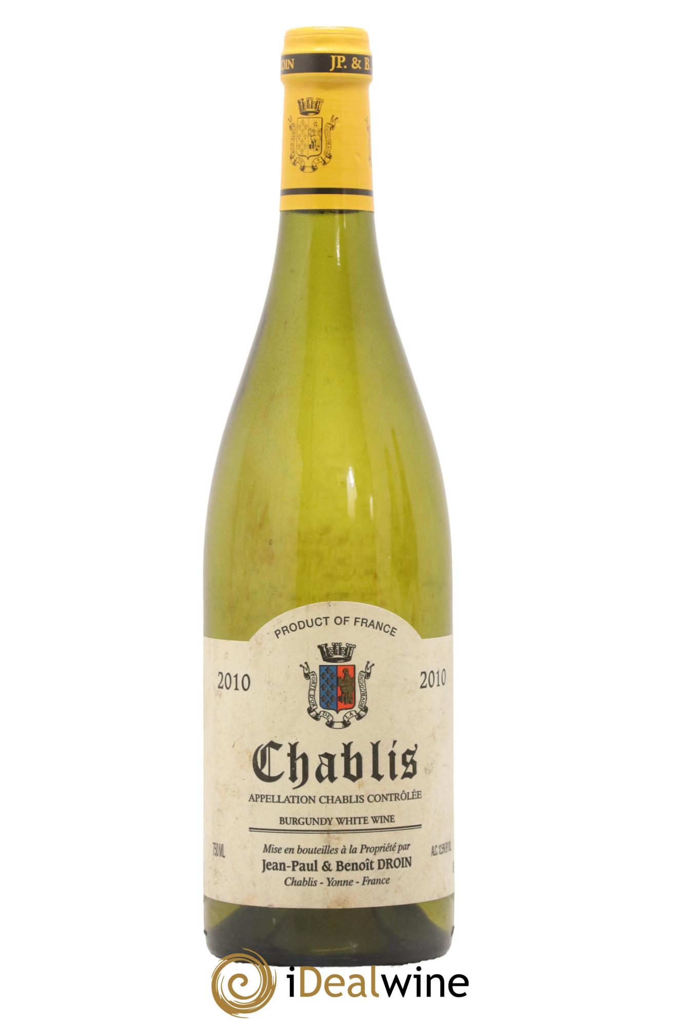 Chablis Jean-Paul & Benoît Droin (Domaine) 2010 - Lotto di 1 bottiglia - 0