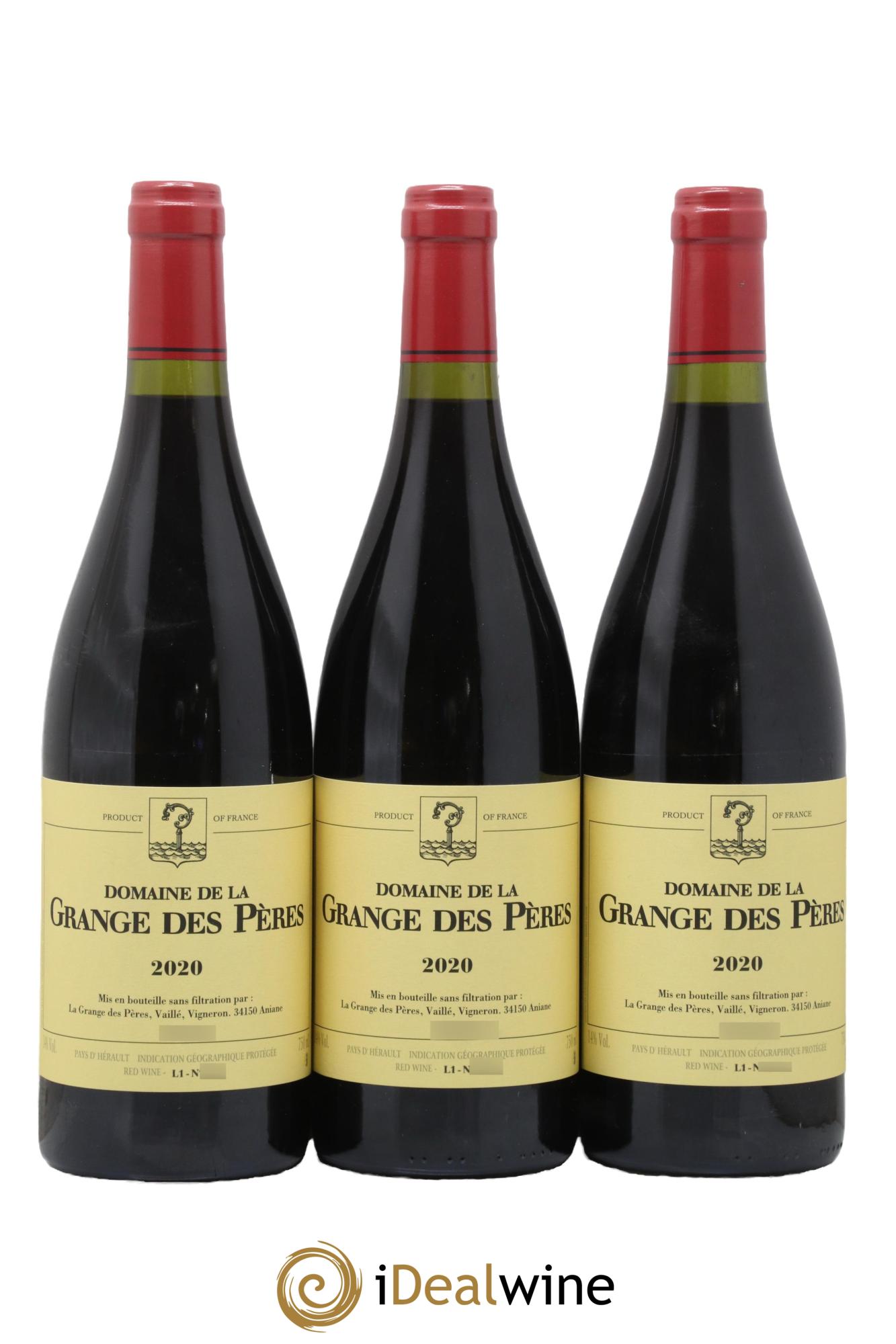 IGP Pays d'Hérault Grange des Pères Laurent Vaillé 2020 - Lot de 3 bouteilles - 0