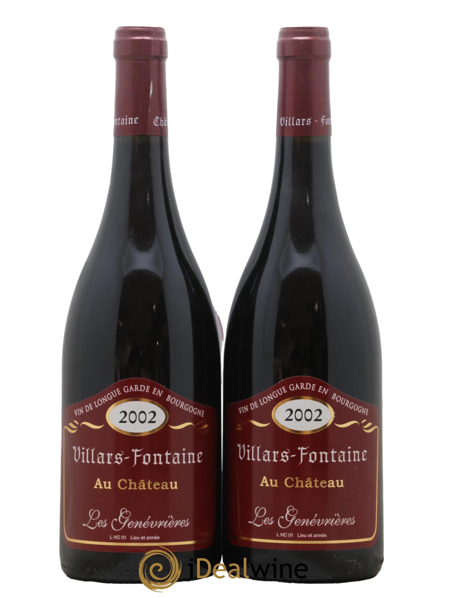 Hautes-Côtes de Nuits Les Genevrieres Domaine de Villars Fontaine 2002 - Lot de 2 bouteilles - 0