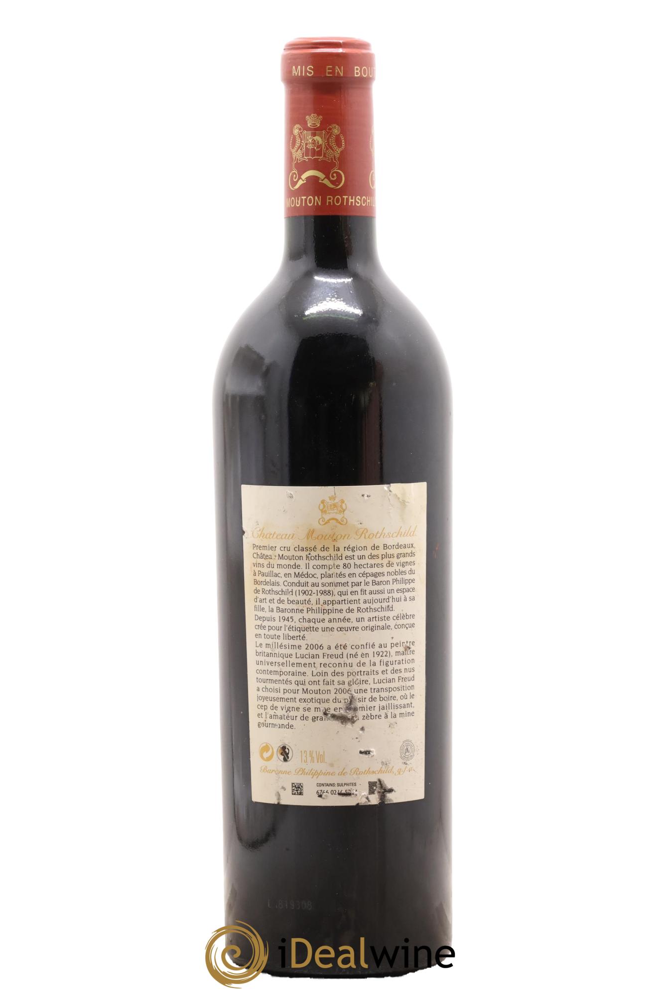 Château Mouton Rothschild 1er Grand Cru Classé 2006 - Lot de 1 bouteille - 1