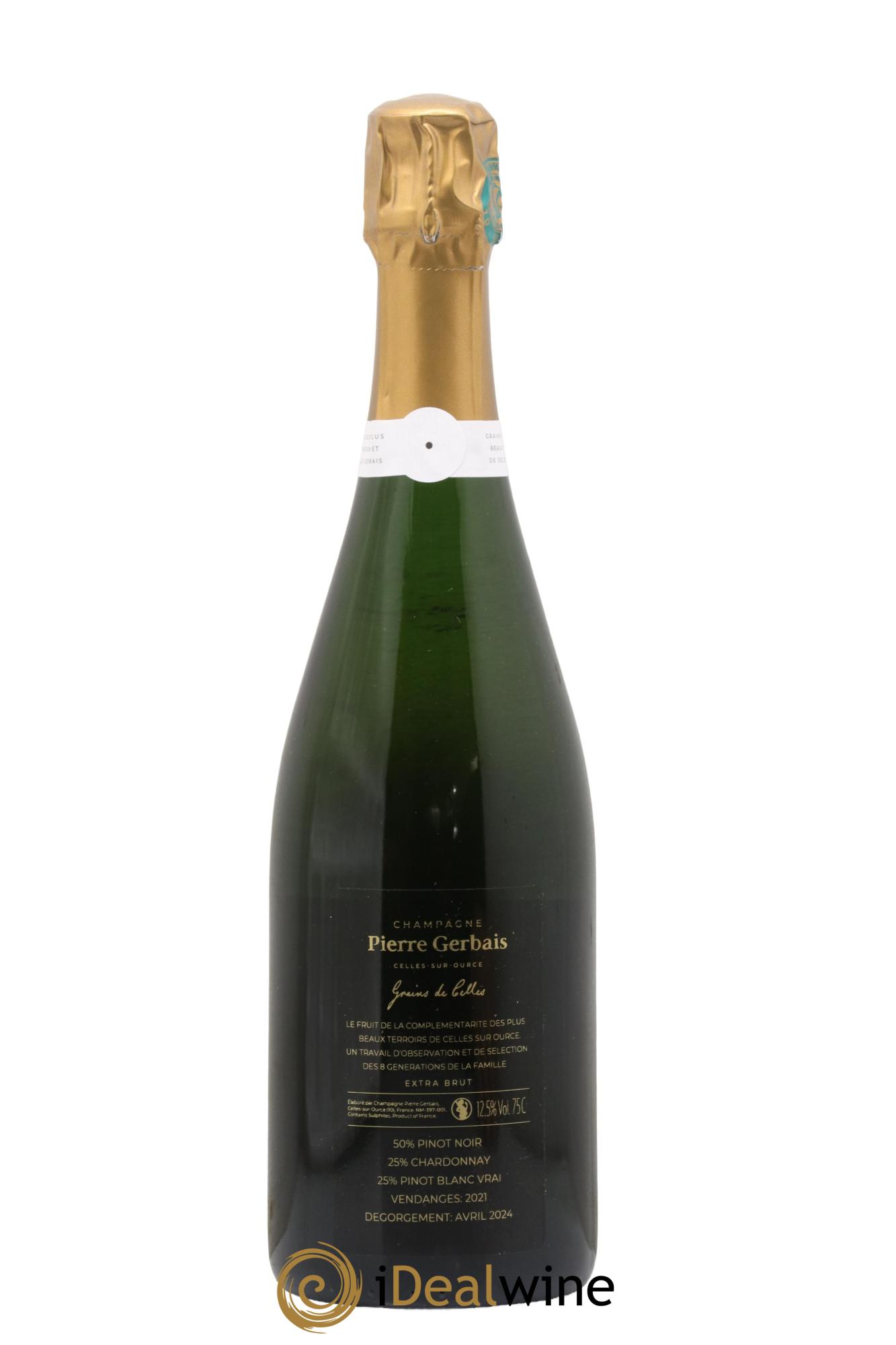 Grains de Celles Extra-Brut Pierre Gerbais 2021 - Lotto di 1 bottiglia - 1