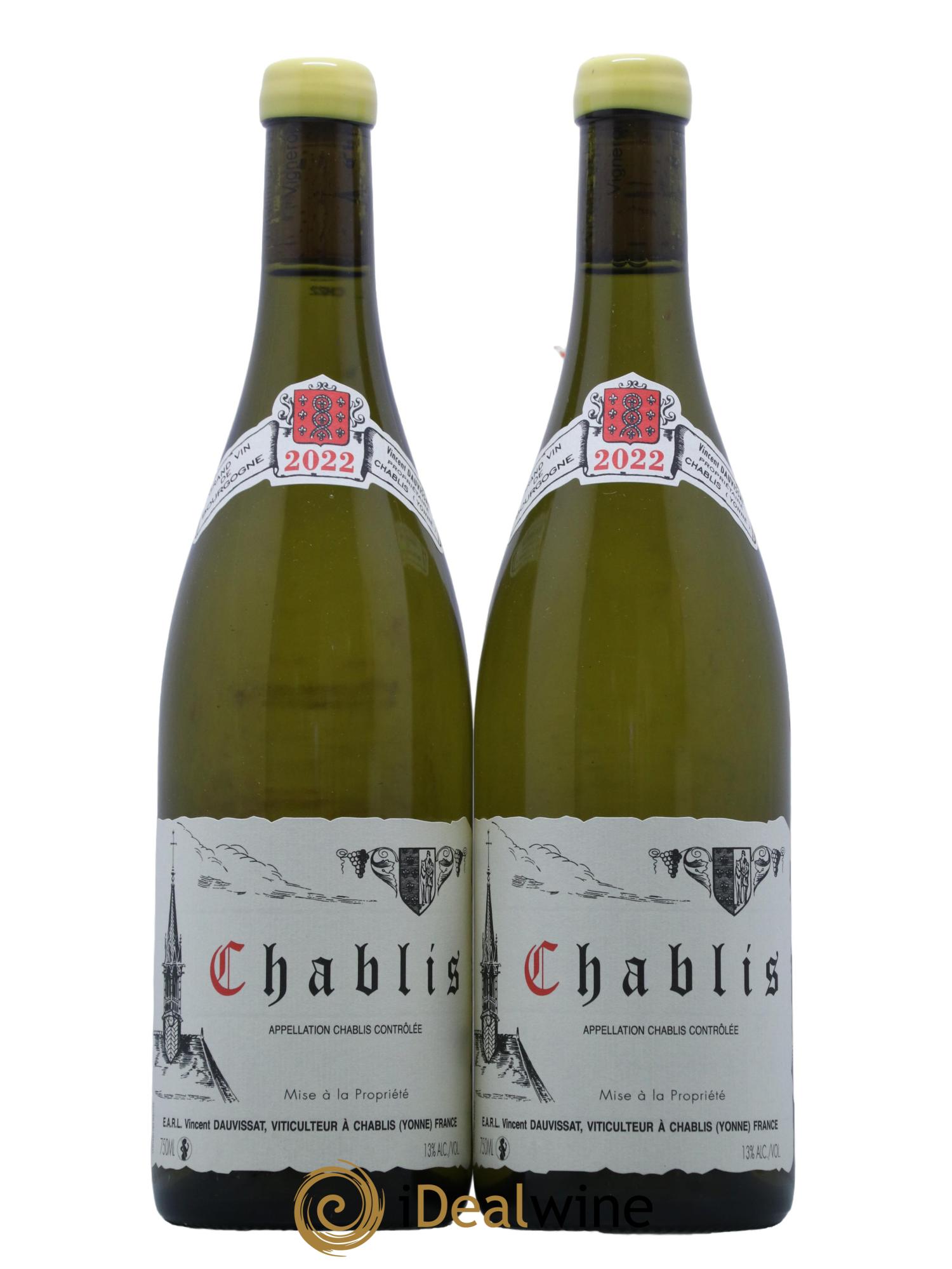 Chablis Vincent Dauvissat (Domaine) 2022 - Lot de 2 bouteilles - 0