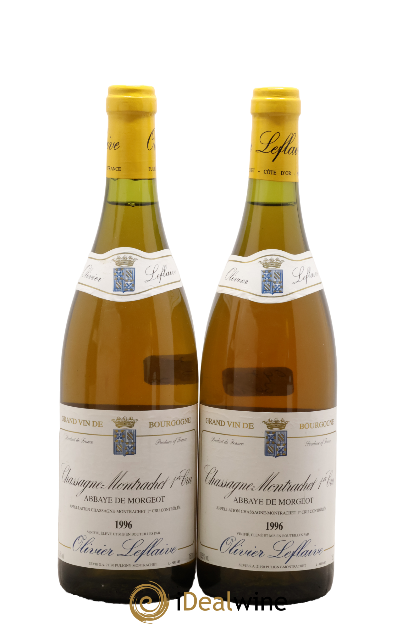 Chassagne-Montrachet 1er Cru Abbaye de Morgeot Olivier Leflaive 1996 - Lot de 2 bouteilles - 0