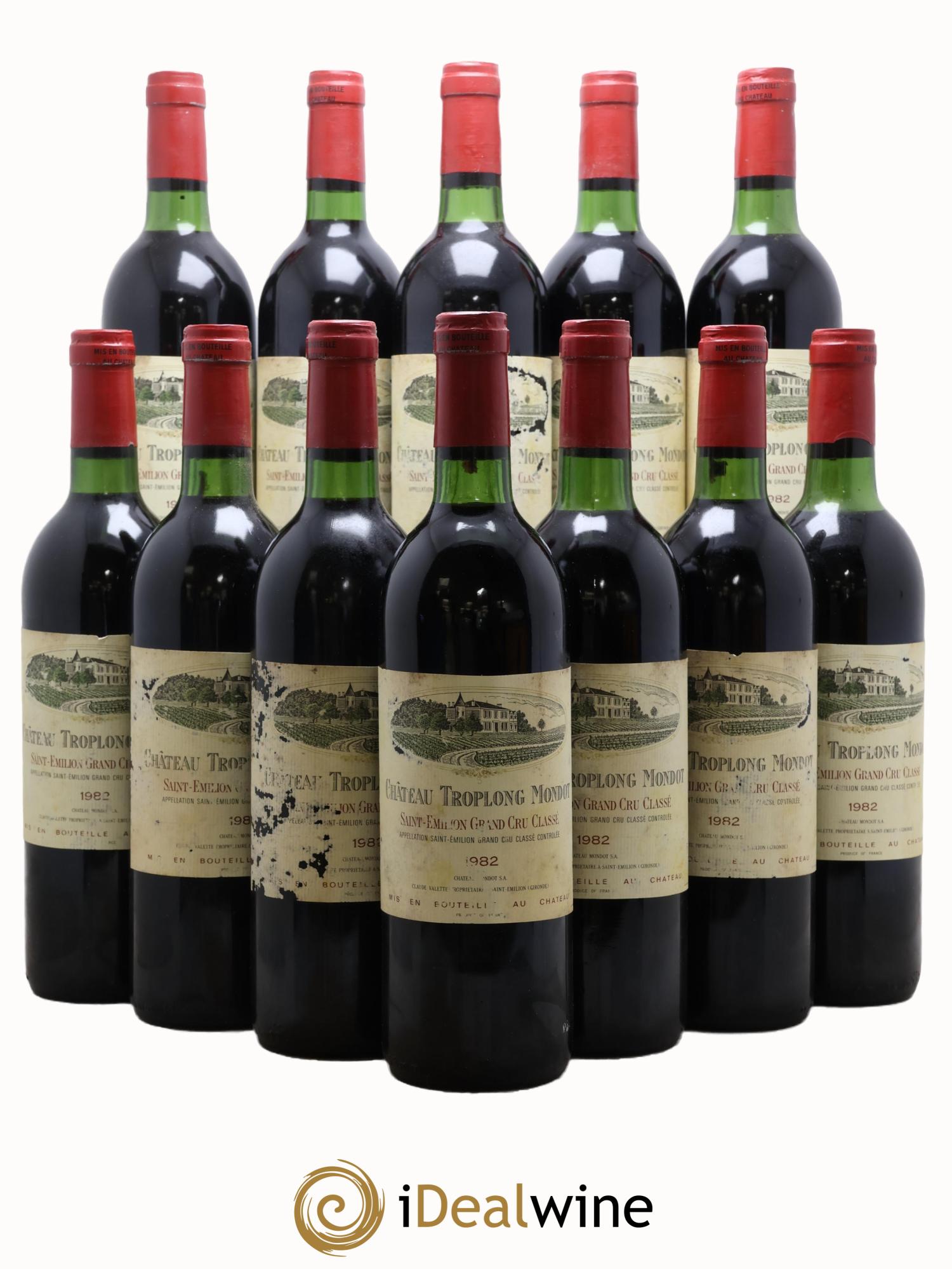 Château Troplong Mondot 1er Grand Cru Classé B 1982 - Lot of 12 bottles - 0
