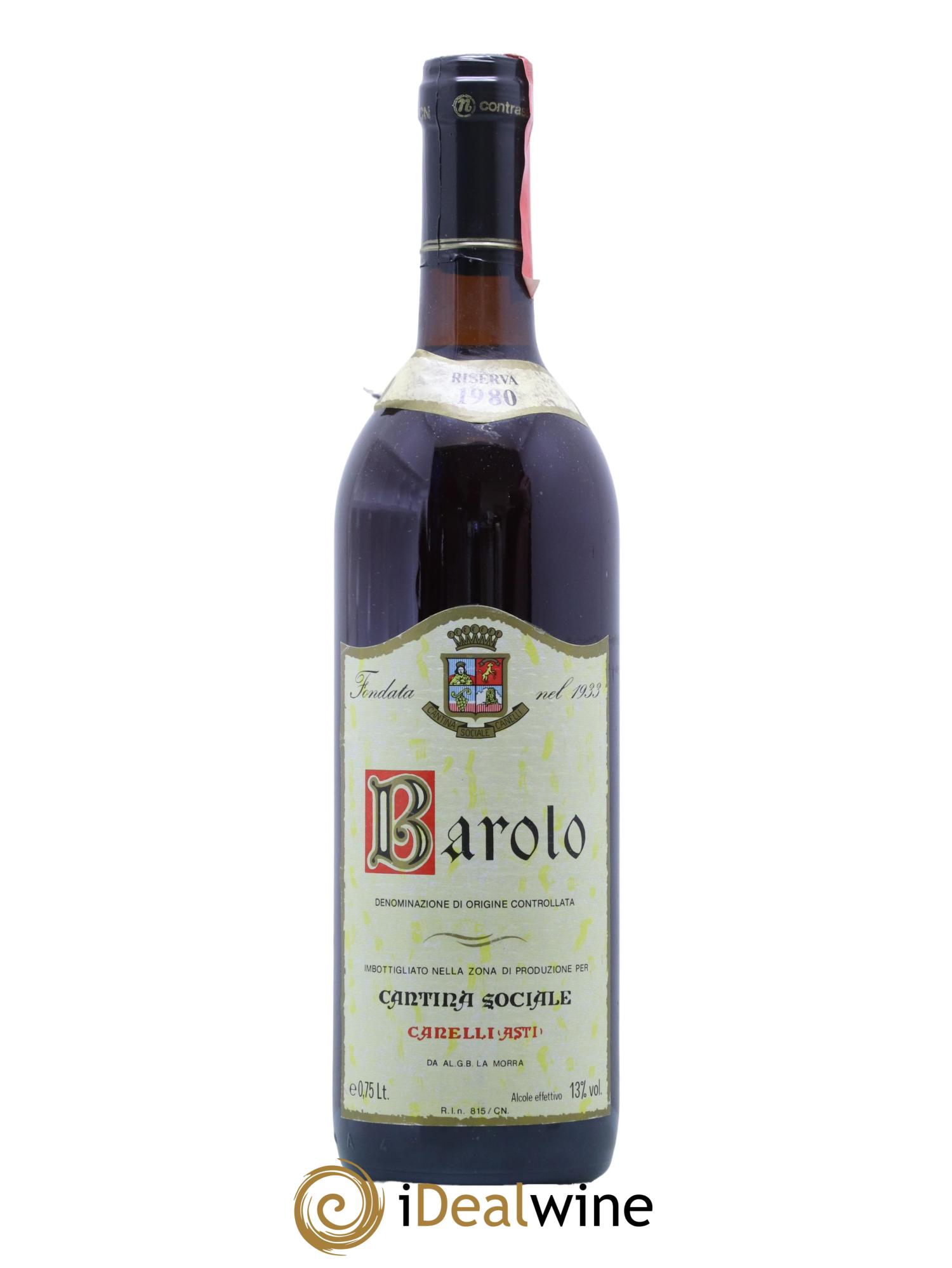 Barolo Cantina Sociale Canelli Riserva 1980 - Lot de 1 bouteille - 0