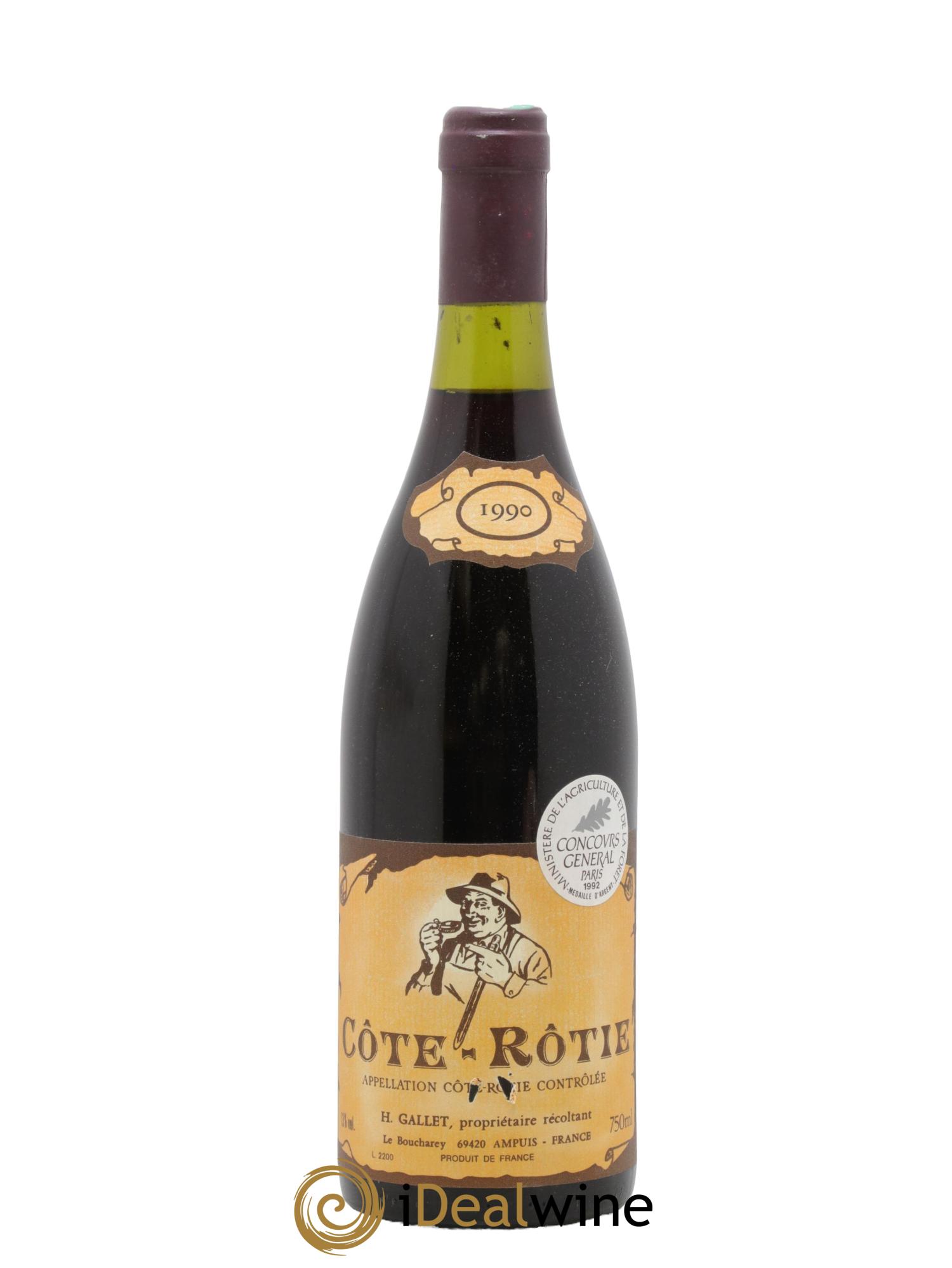 Côte-Rôtie Henri Gallet 1990 - Posten von 1 Flasche - 0