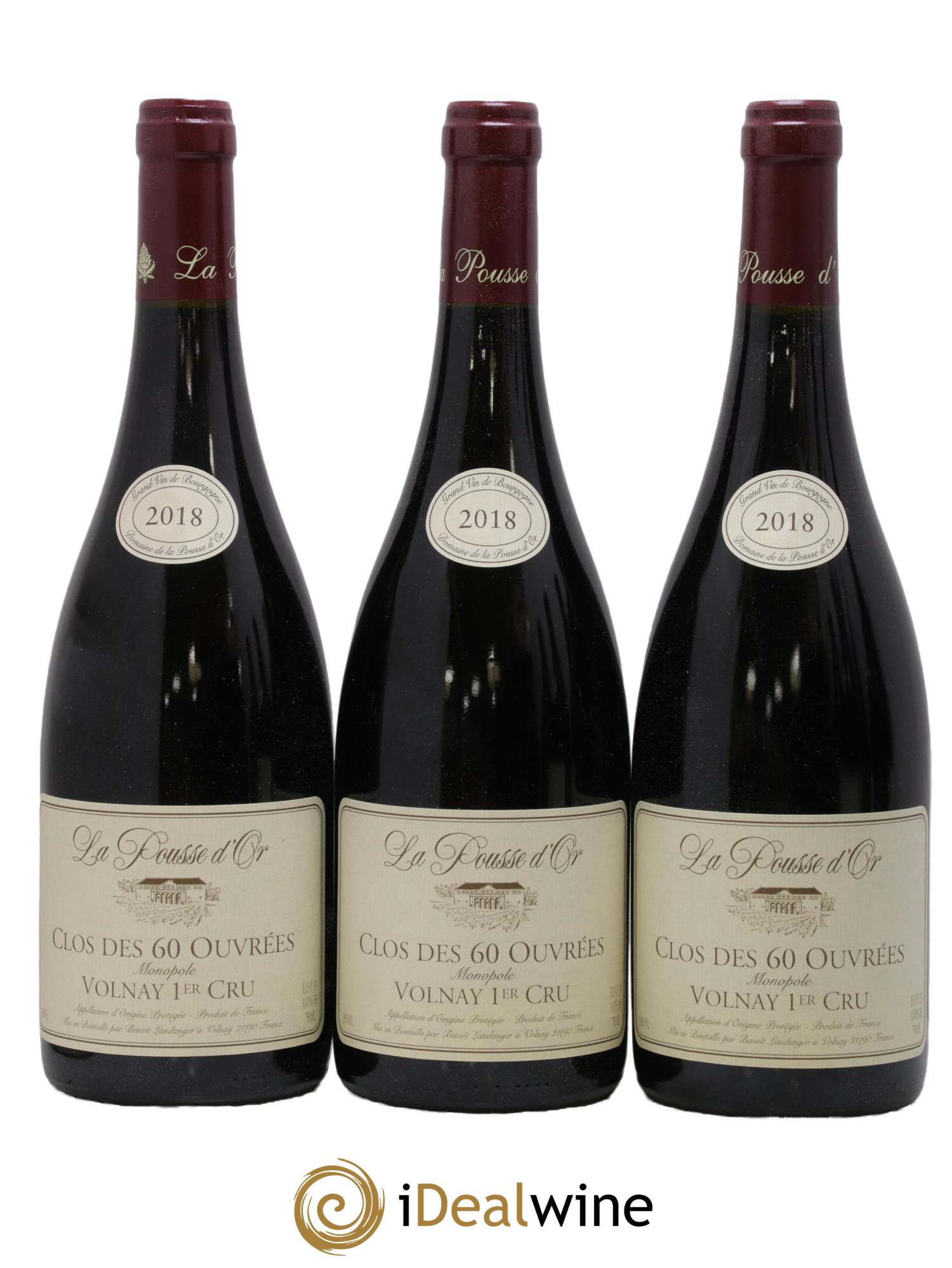 Volnay 1er Cru Clos des 60 ouvrées Cuvée Amphore La Pousse d'Or (Domaine de) 2018 - Lot of 6 bottles - 1
