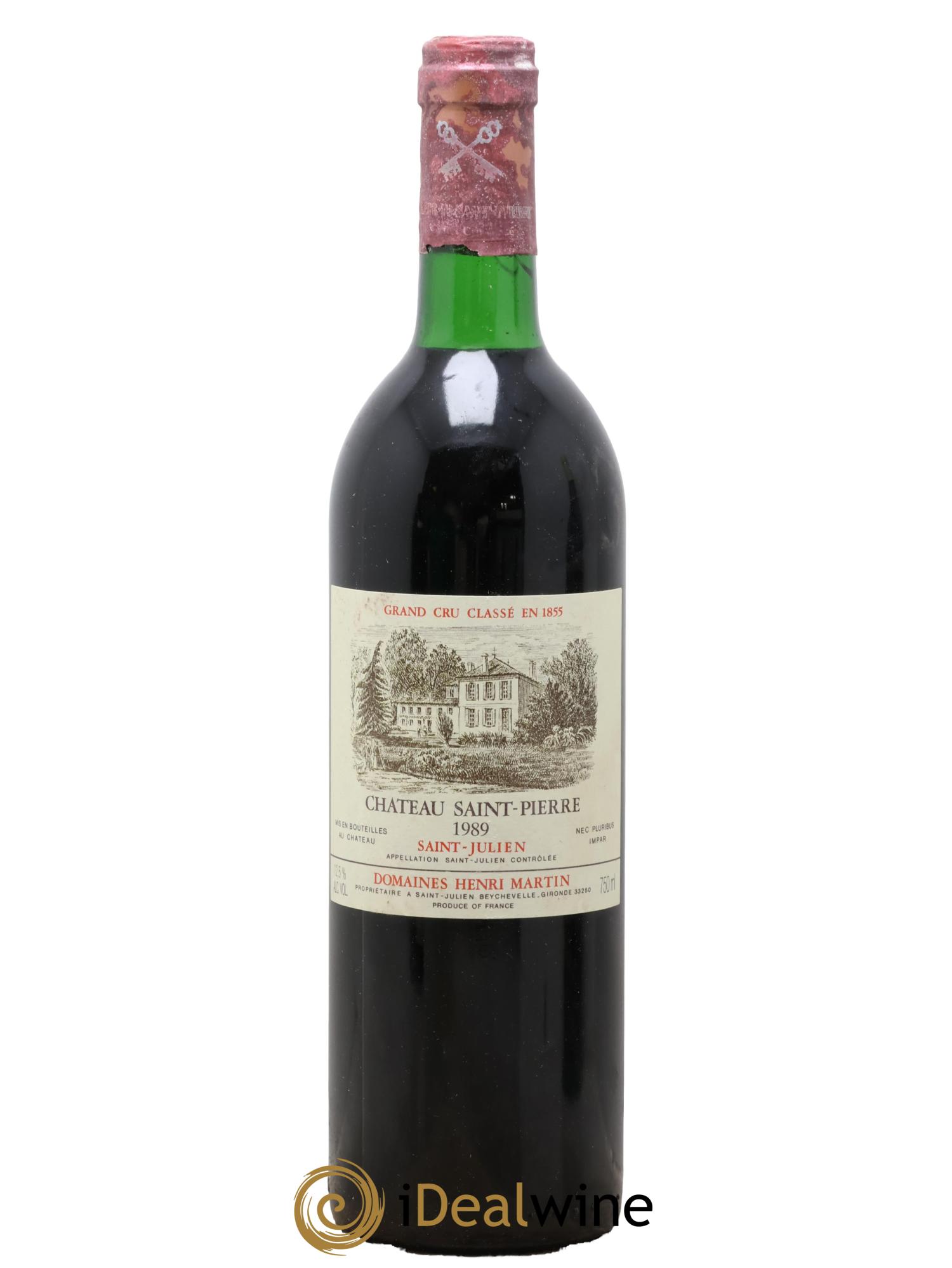 Château Saint-Pierre 4ème Grand Cru Classé 1989 - Lot de 1 bouteille - 0