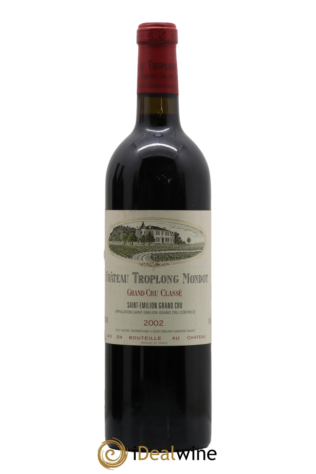 Château Troplong Mondot 1er Grand Cru Classé B 2002 - Lot de 1 bouteille - 0