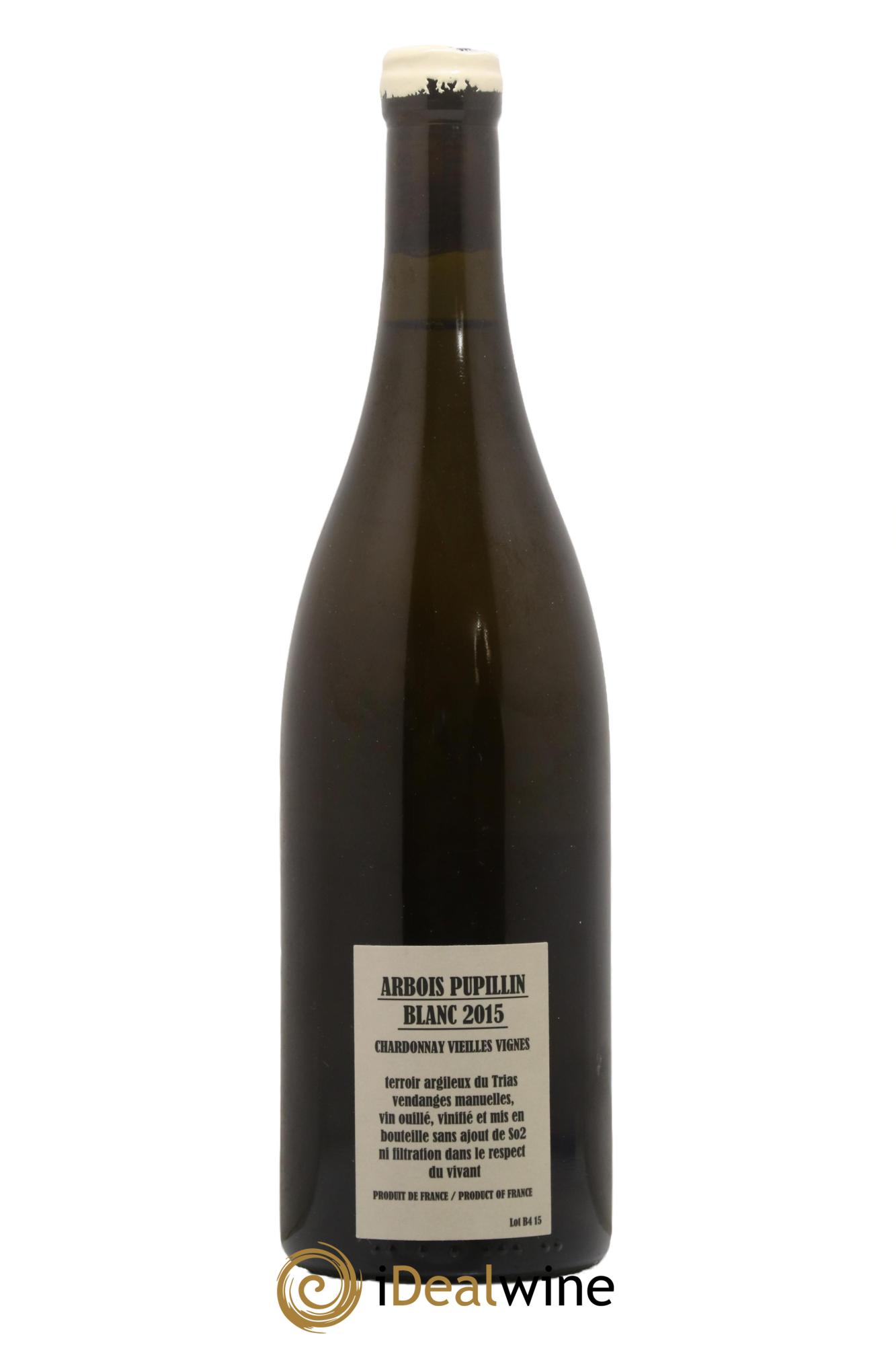 Arbois-Pupillin Chardonnay Vieilles vignes Adeline Houillon & Renaud Bruyère 2015 - Lot de 1 bouteille - 1