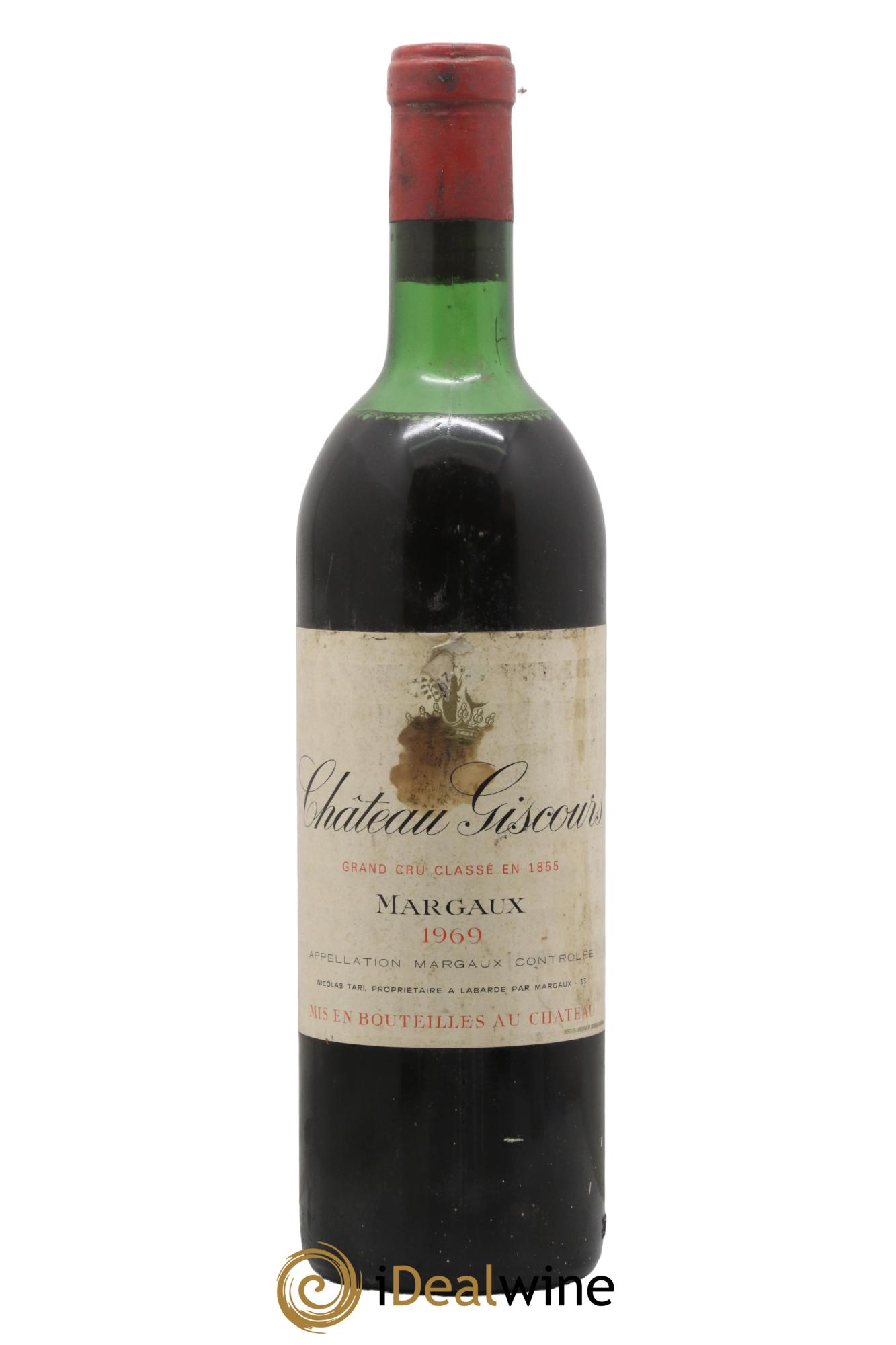 Château Giscours 3ème Grand Cru Classé 1969 - Lot de 1 bouteille - 0