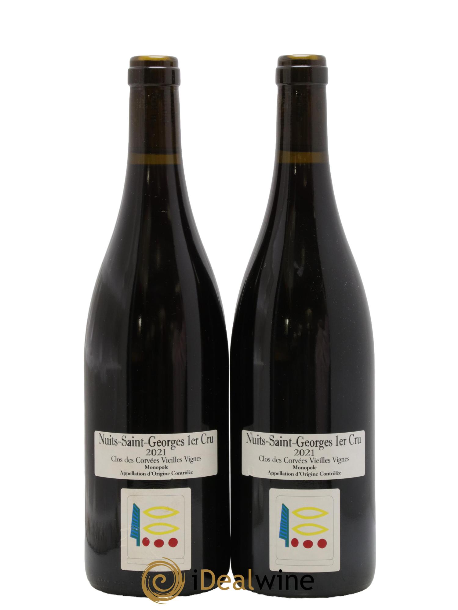 Nuits-Saint-Georges 1er Cru Le Clos des Corvées Vieilles Vignes Prieuré Roch 2021 - Lot de 2 bouteilles - 0