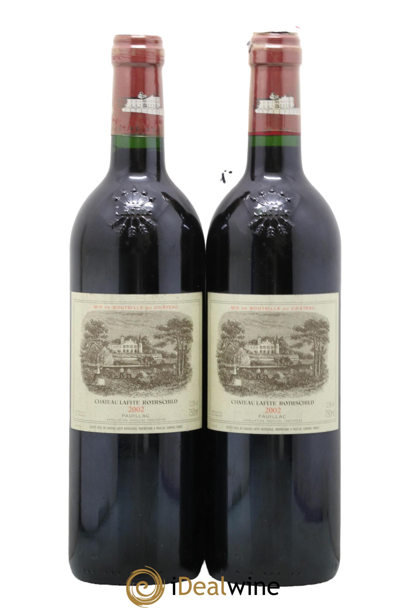 Château Lafite Rothschild 1er Grand Cru Classé 2002 - Lot de 2 bouteilles - 0