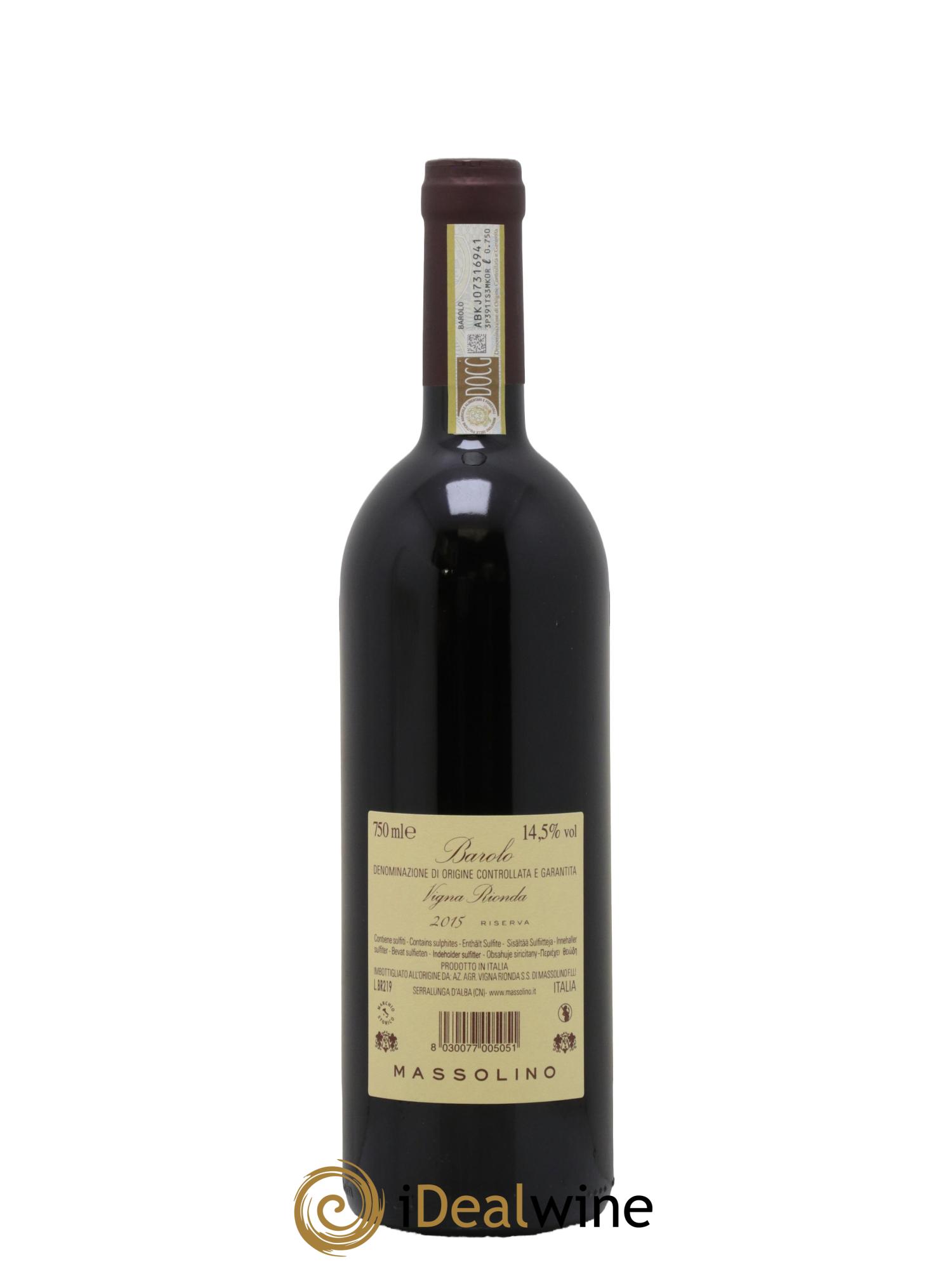Barolo DOCG Riserva Massolino Vigna Rionda 2015 - Lot of 1 bottle - 1