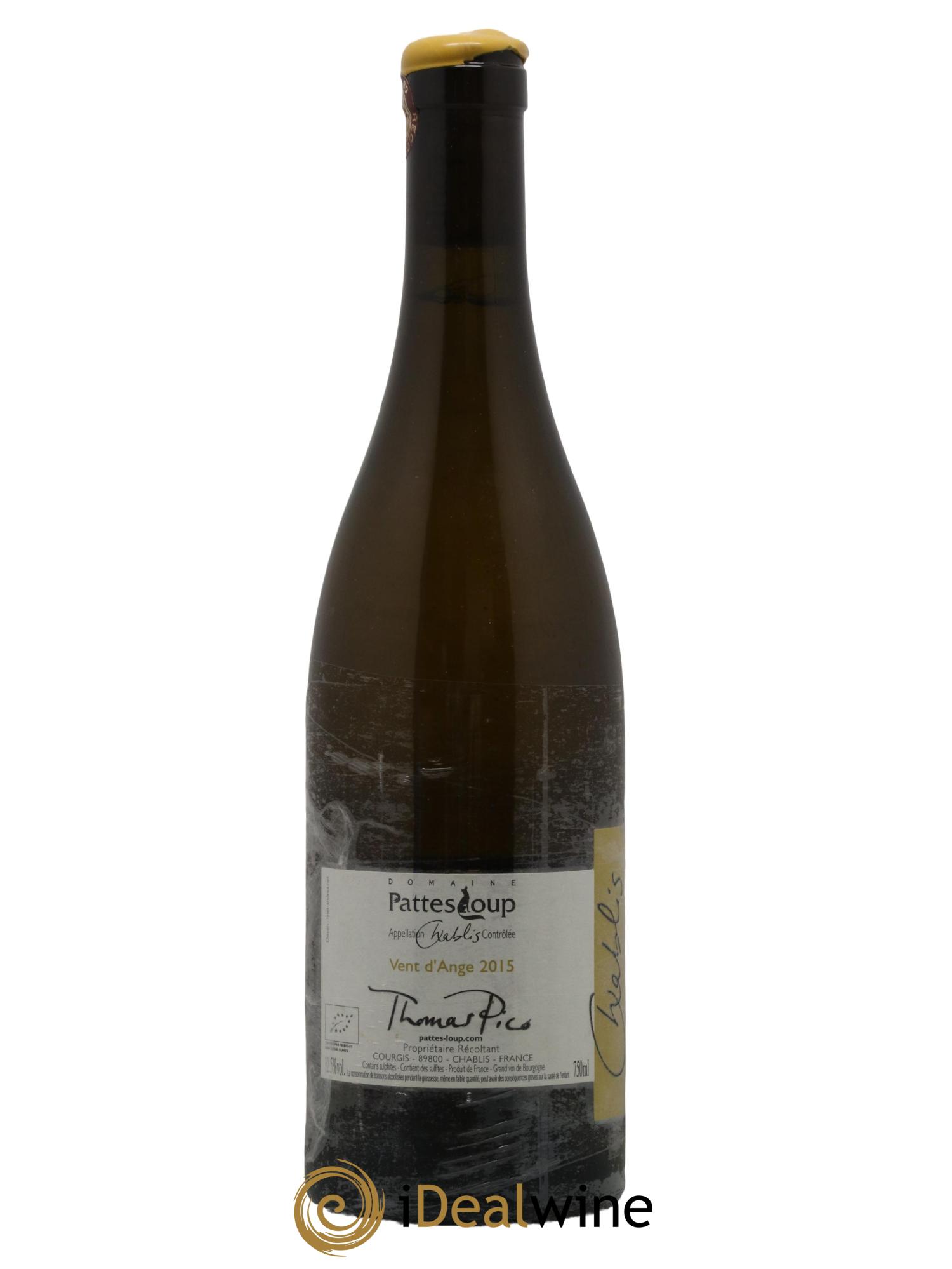 Chablis Vent d'Ange Pattes Loup (Domaine) 2015 - Lot de 1 bouteille - 1