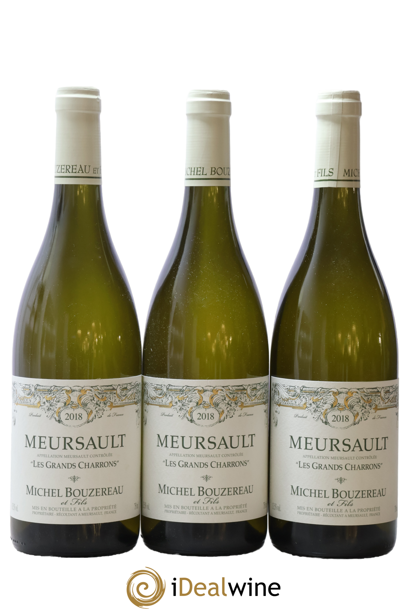 Meursault Les Grands Charrons Michel Bouzereau et Fils (Domaine) 2018 - Lot de 3 bouteilles - 0