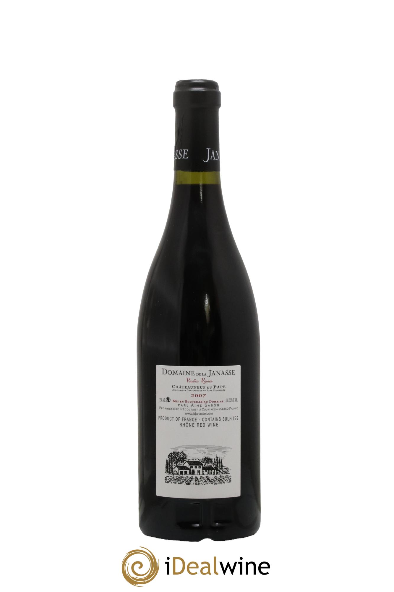 Châteauneuf-du-Pape Cuvée Vieilles Vignes La Janasse (Domaine de) 2007 - Lot de 1 bouteille - 1