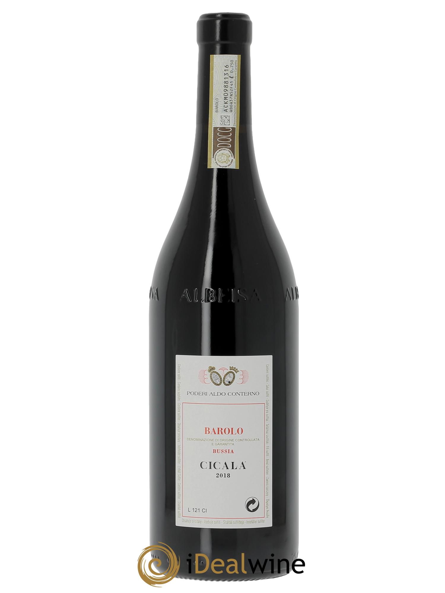 Barolo DOCG Bussia Cicala Aldo Conterno  2018 - Lot de 1 bouteille - 1