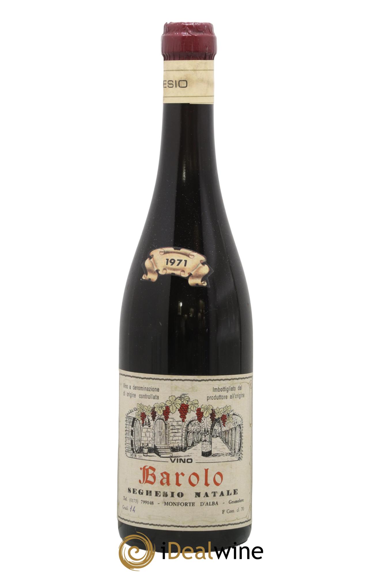 Barolo Seghesio Natale 1971 - Lot de 1 bouteille - 0