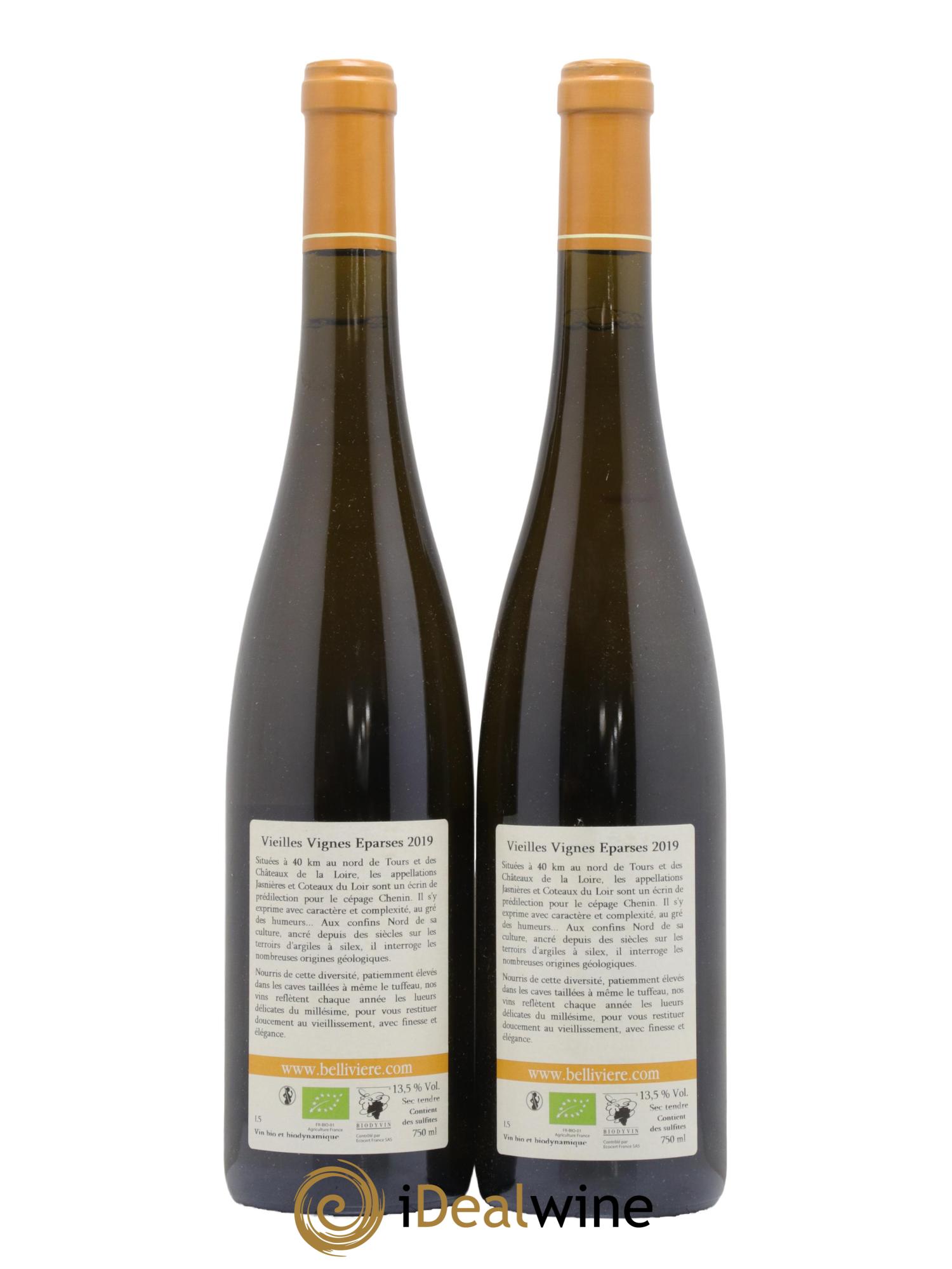 Coteaux du Loir Vieilles Vignes Eparses Domaine de Bellivière 2019 - Lot de 2 bouteilles - 1