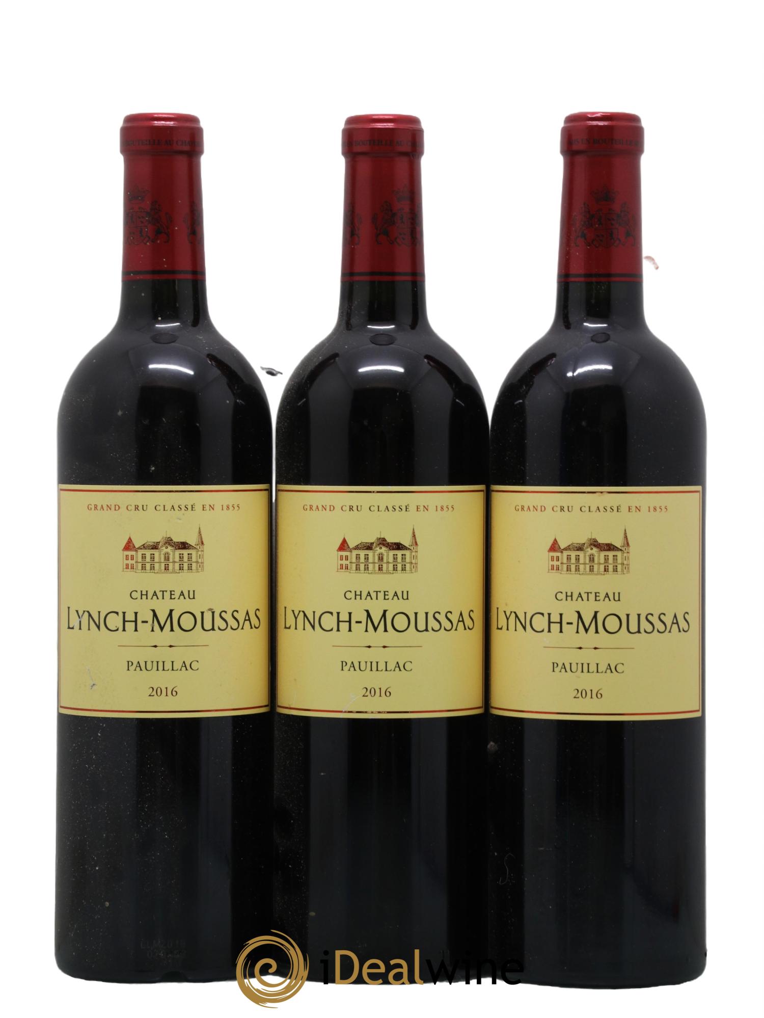 Château Lynch Moussas 5ème Grand Cru Classé 2016 - Lot de 3 bouteilles - 0