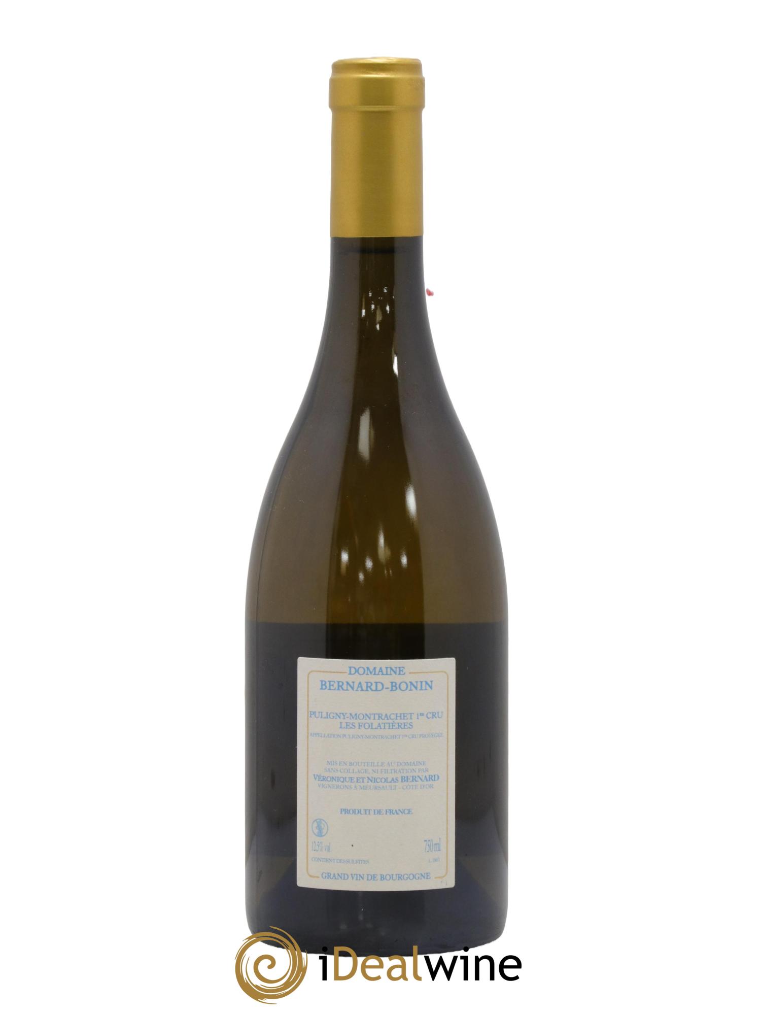 Puligny-Montrachet 1er Cru Les Folatières Bernard Bonin 2018 - Lot de 1 bouteille - 1