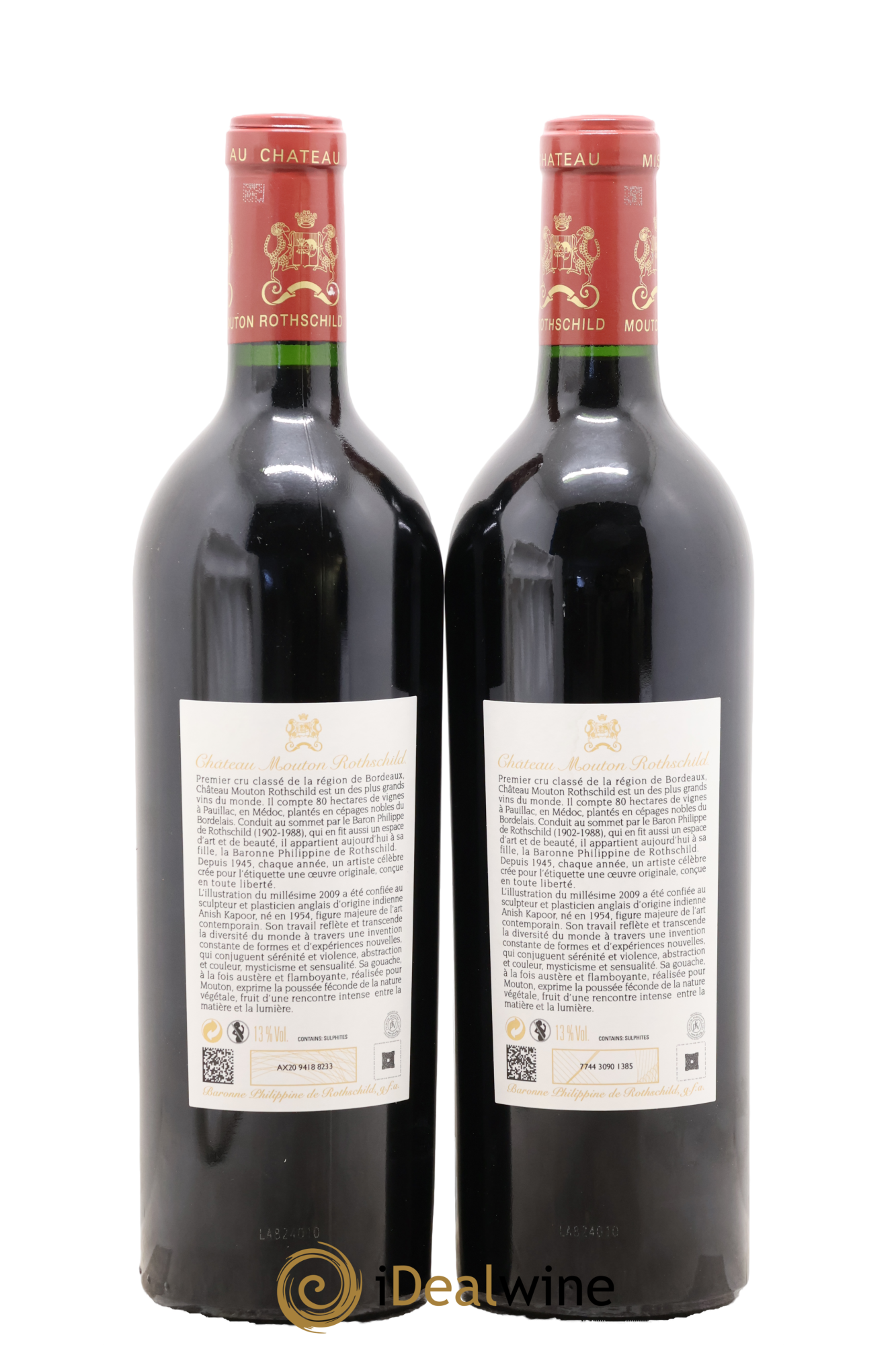 Château Mouton Rothschild 1er Grand Cru Classé 2009 - Lot de 2 bouteilles - 1