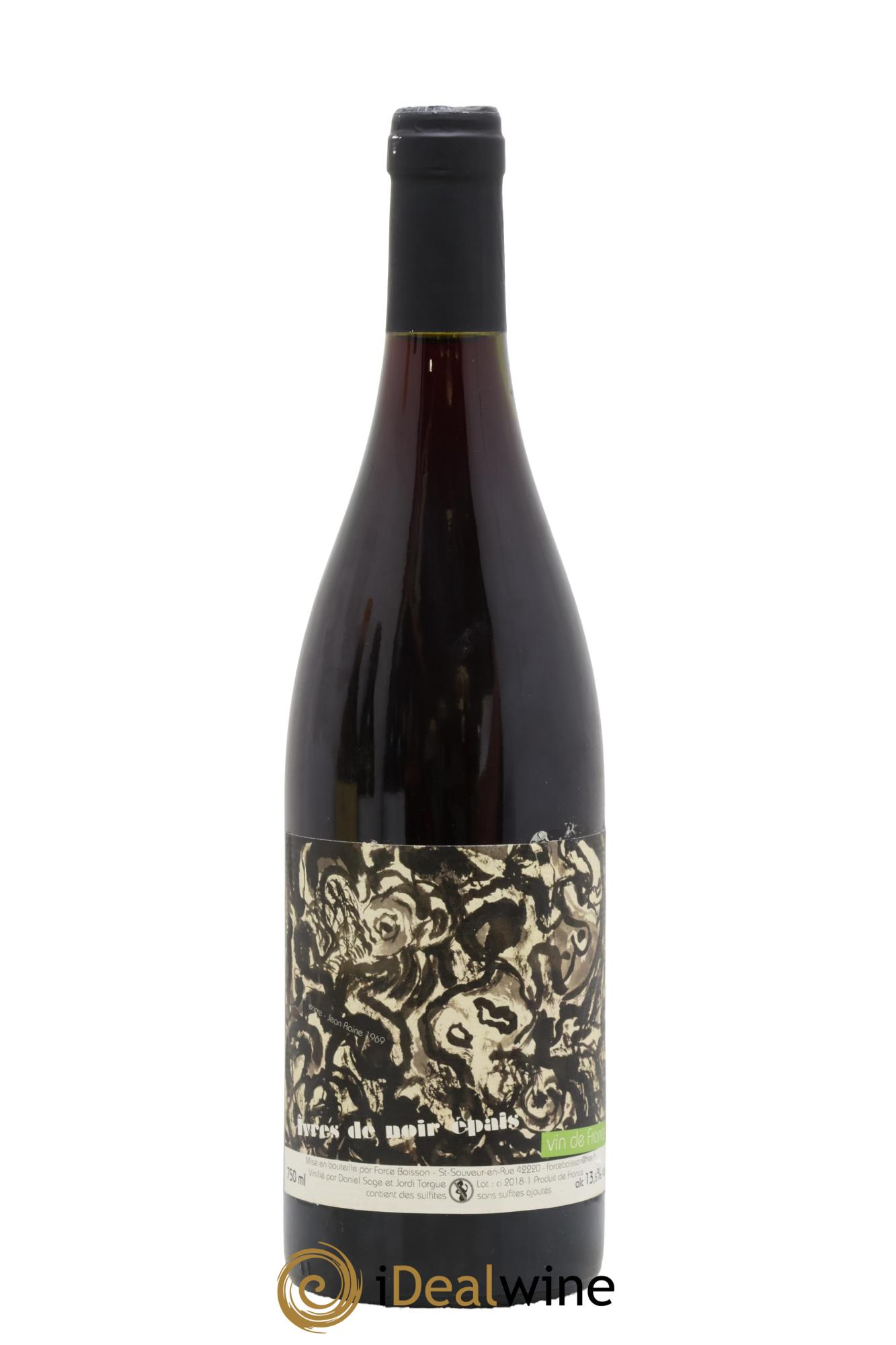 Vin de France Ivres de Noir Epais Daniel Sage 2017 - Lot of 1 bottle - 0