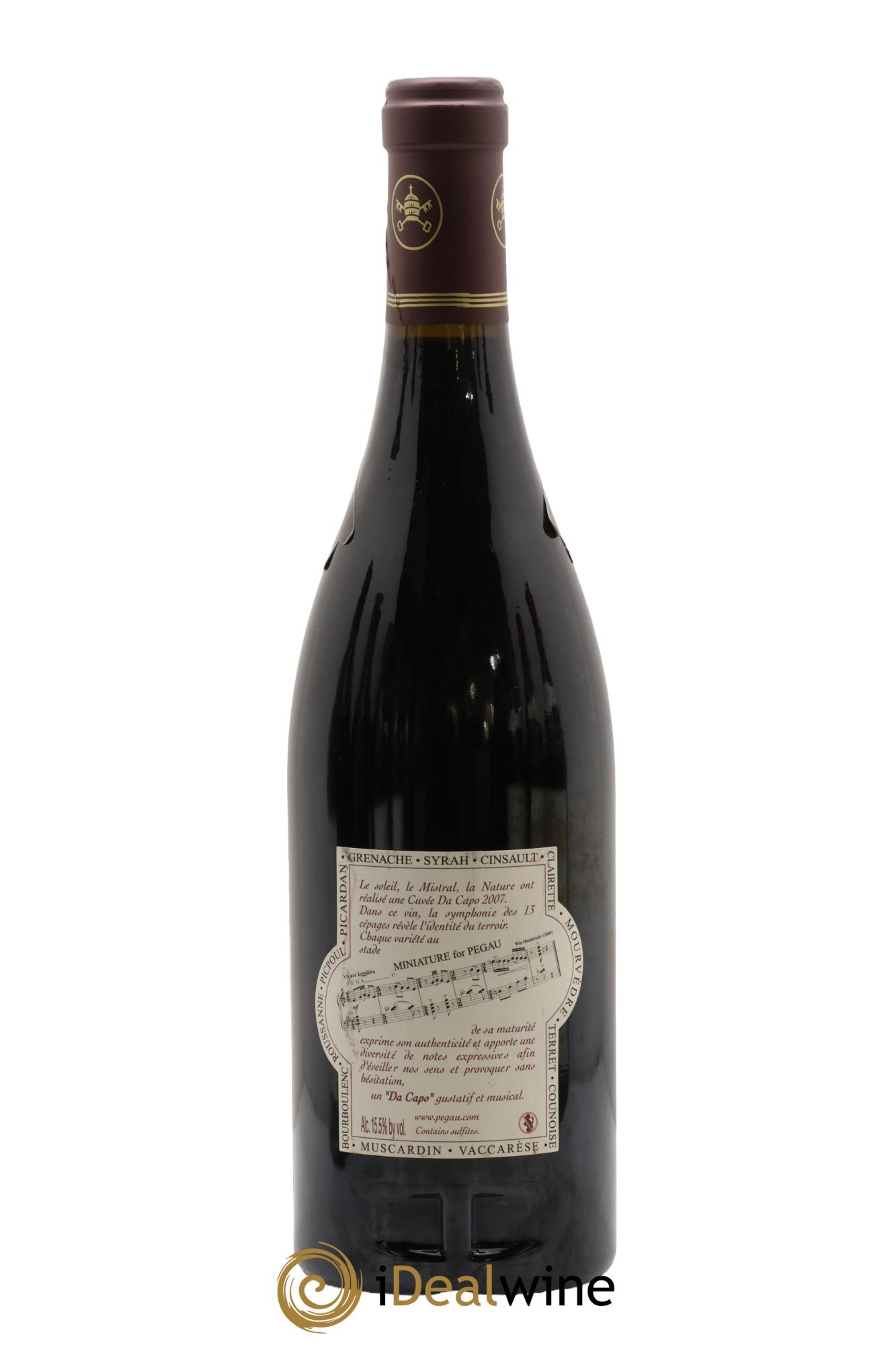 Châteauneuf-du-Pape Domaine du Pégau Cuvée Da Capo Paul et Laurence Féraud 2007 - Lotto di 1 bottiglia - 1