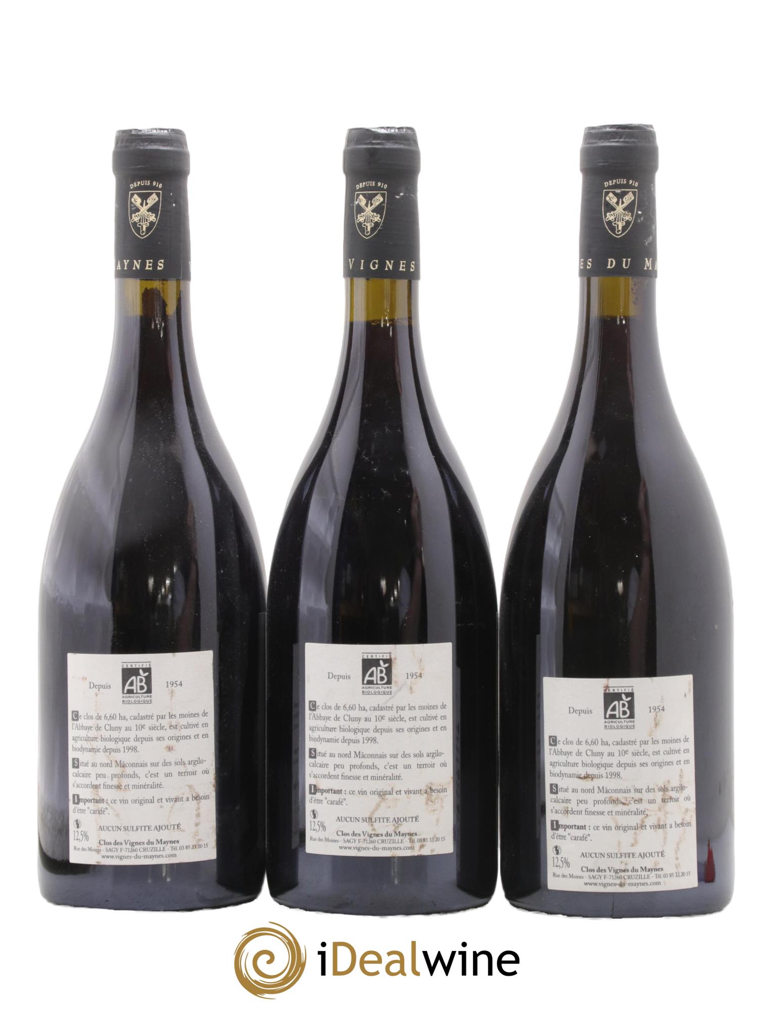 Mâcon-Cruzille Manganite Les Vignes du Maynes 2014 - Lot of 3 bottles - 1