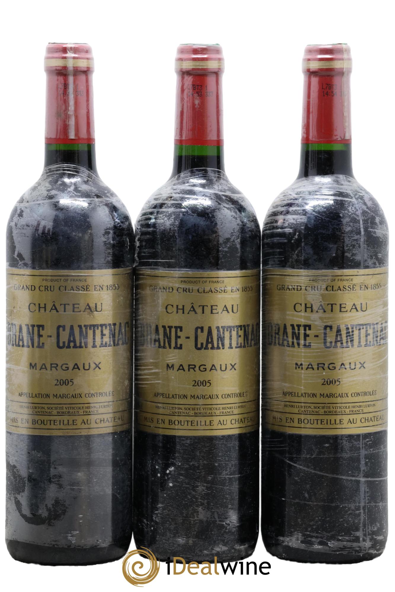 Château Brane Cantenac 2ème Grand Cru Classé 2005 - Posten von 3 Flaschen - 0
