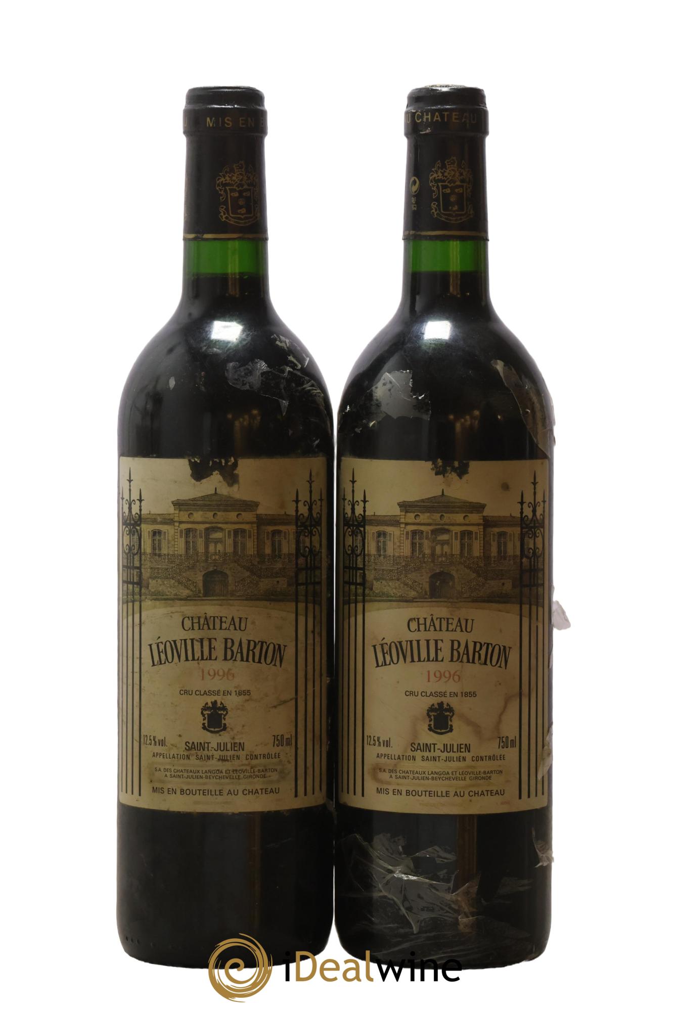 Château Léoville Barton 2ème Grand Cru Classé 1996 - Lot de 2 bouteilles - 0