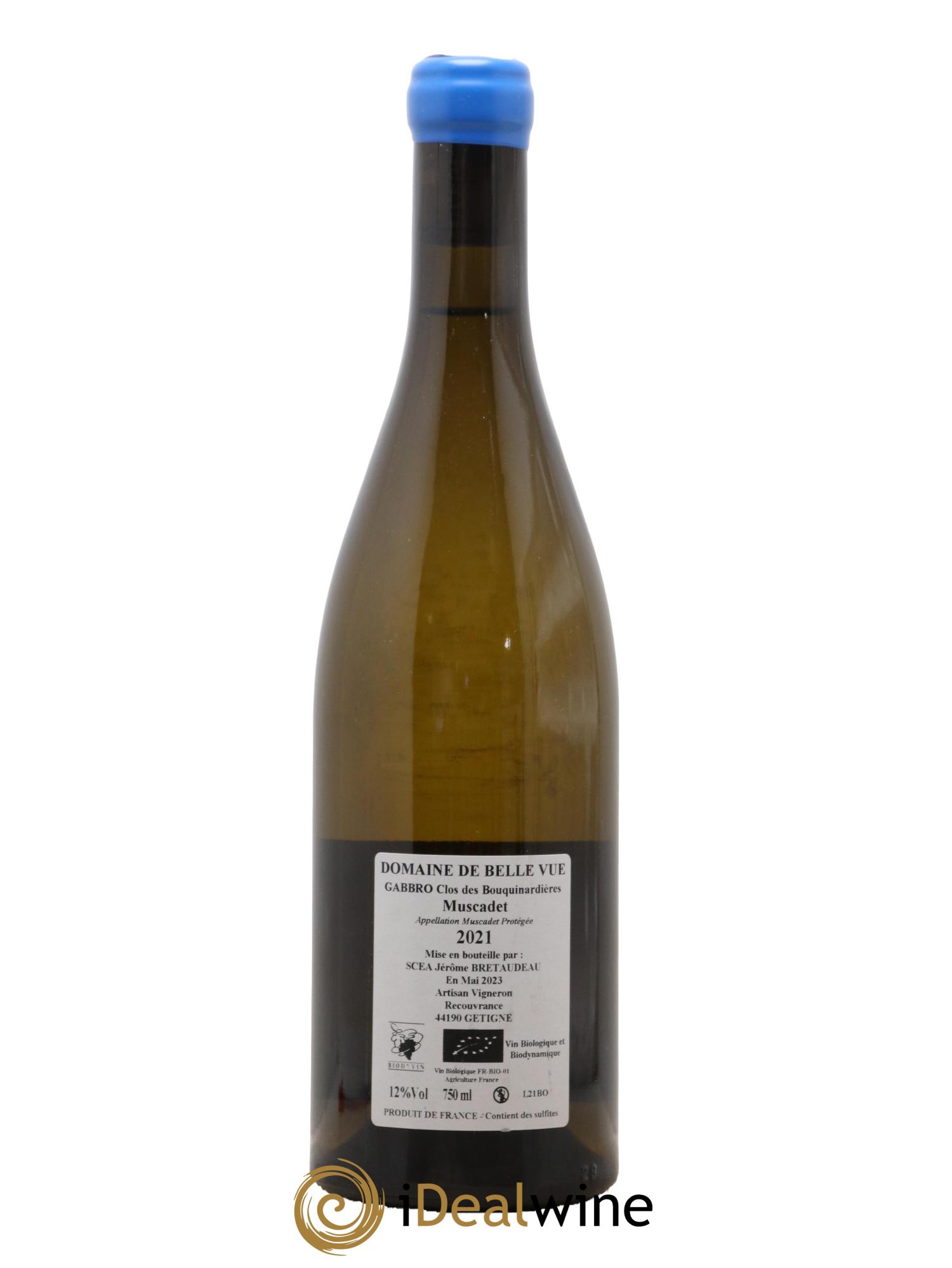 Muscadet-Sèvre-et-Maine Gabbro Jérôme Bretaudeau - Domaine de Bellevue 2021 - Lot de 1 bouteille - 1