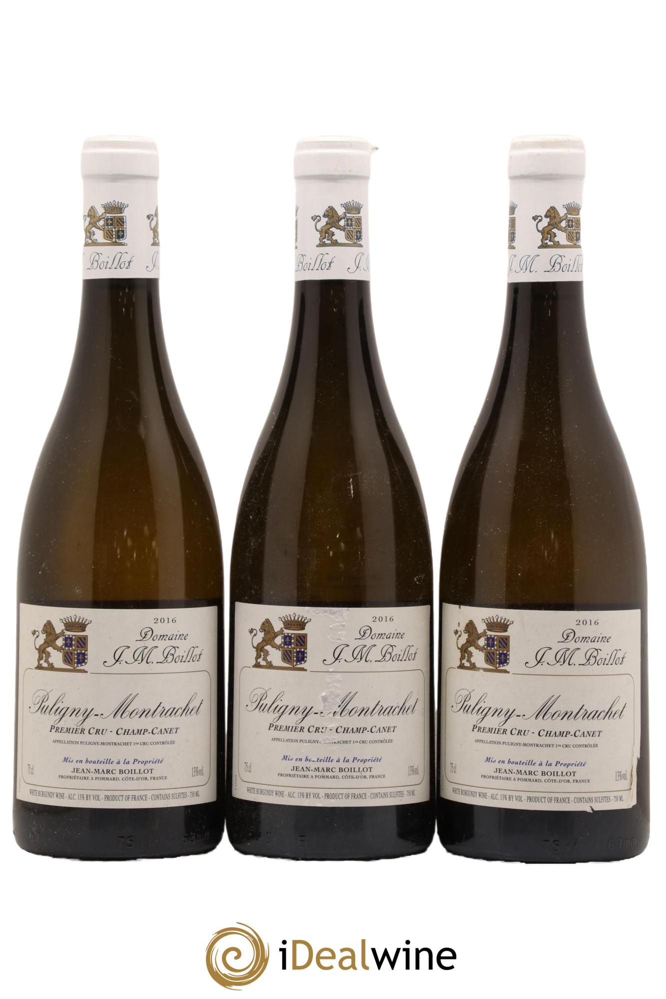 Puligny-Montrachet 1er Cru Champ-Canet Jean-Marc Boillot 2016 - Lot de 3 bouteilles - 0
